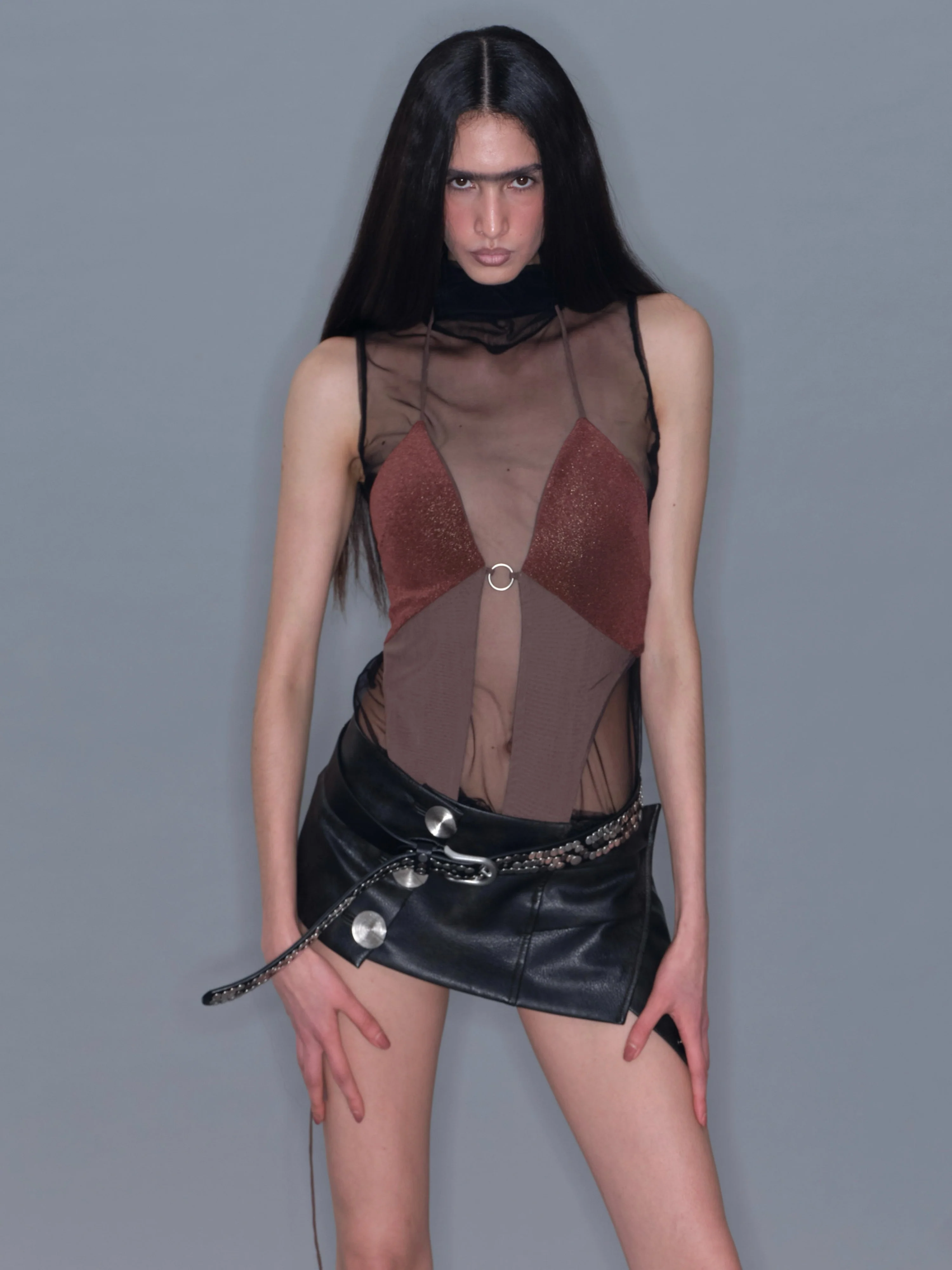 Colorblock Jumpsuit/ Coffee - Image 11