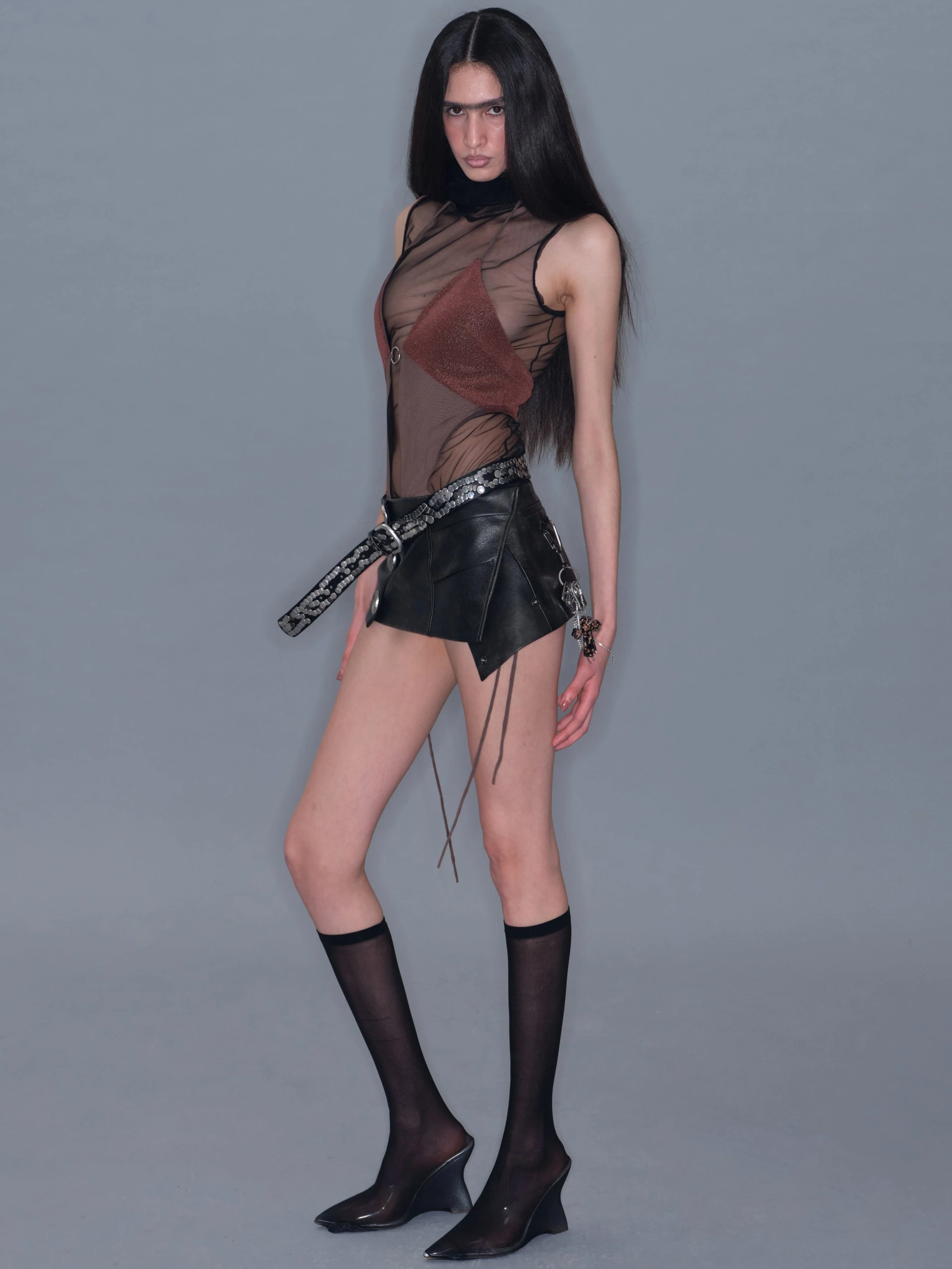 Colorblock Jumpsuit/ Coffee - Image 8