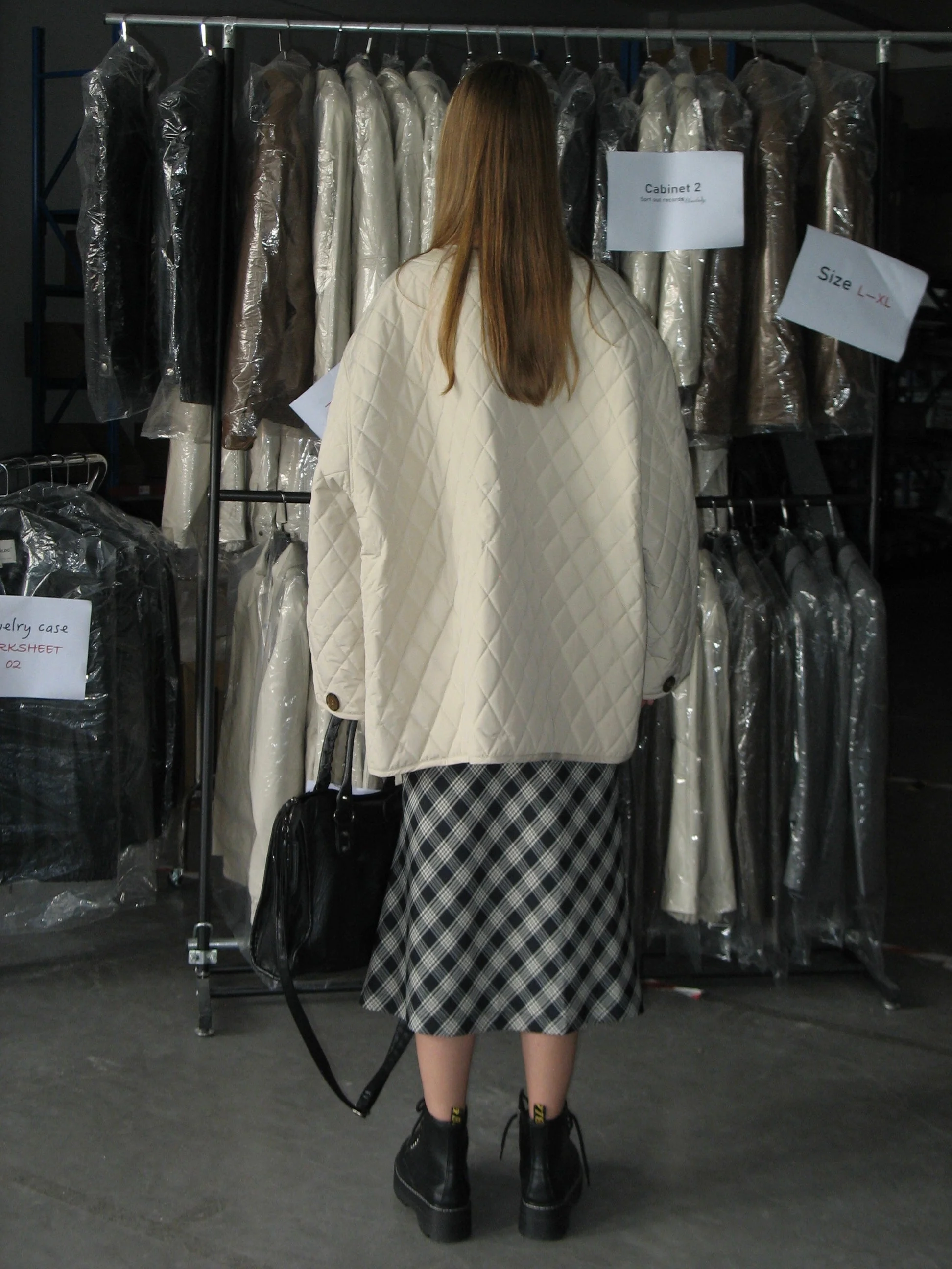 White Quilted Cotton Coat - Image 4