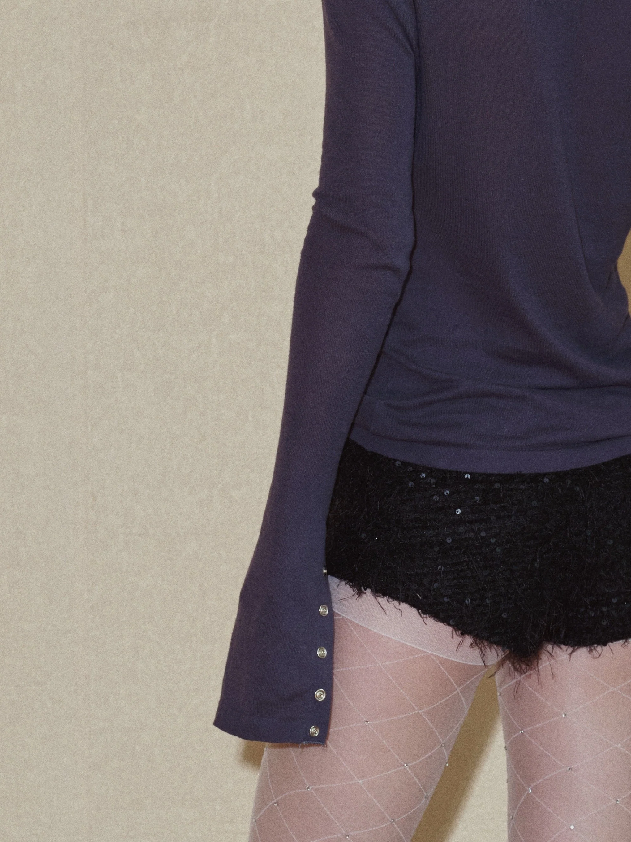 Blue-gray Slim Cardigan - Image 12