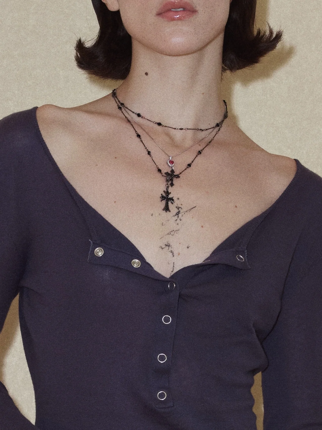 Blue-gray Slim Cardigan - Image 8