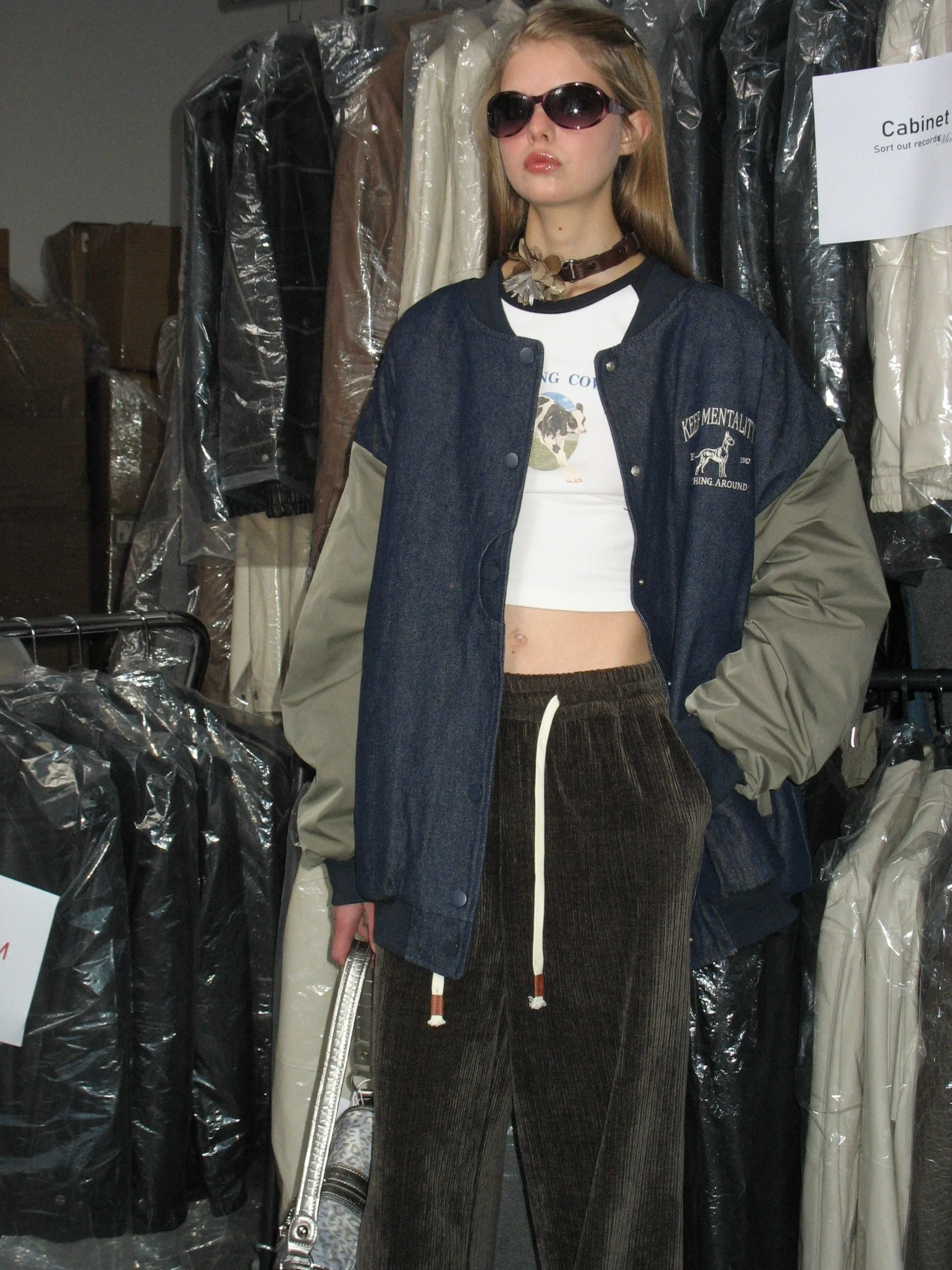 Denim Baseball Jacket - Image 5