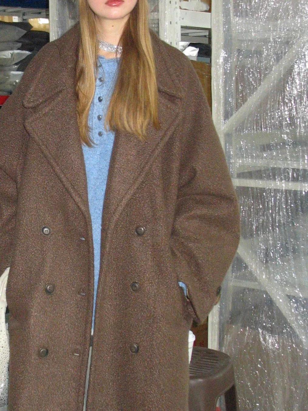 Frenchy Lapel Neck Double Button OverCoat - Image 2