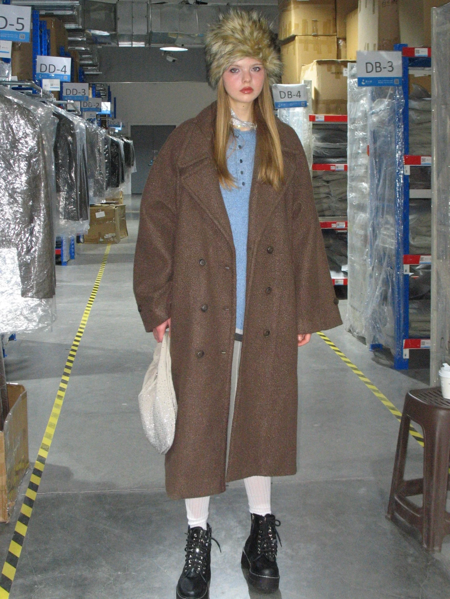 Frenchy Lapel Neck Double Button OverCoat - Image 8