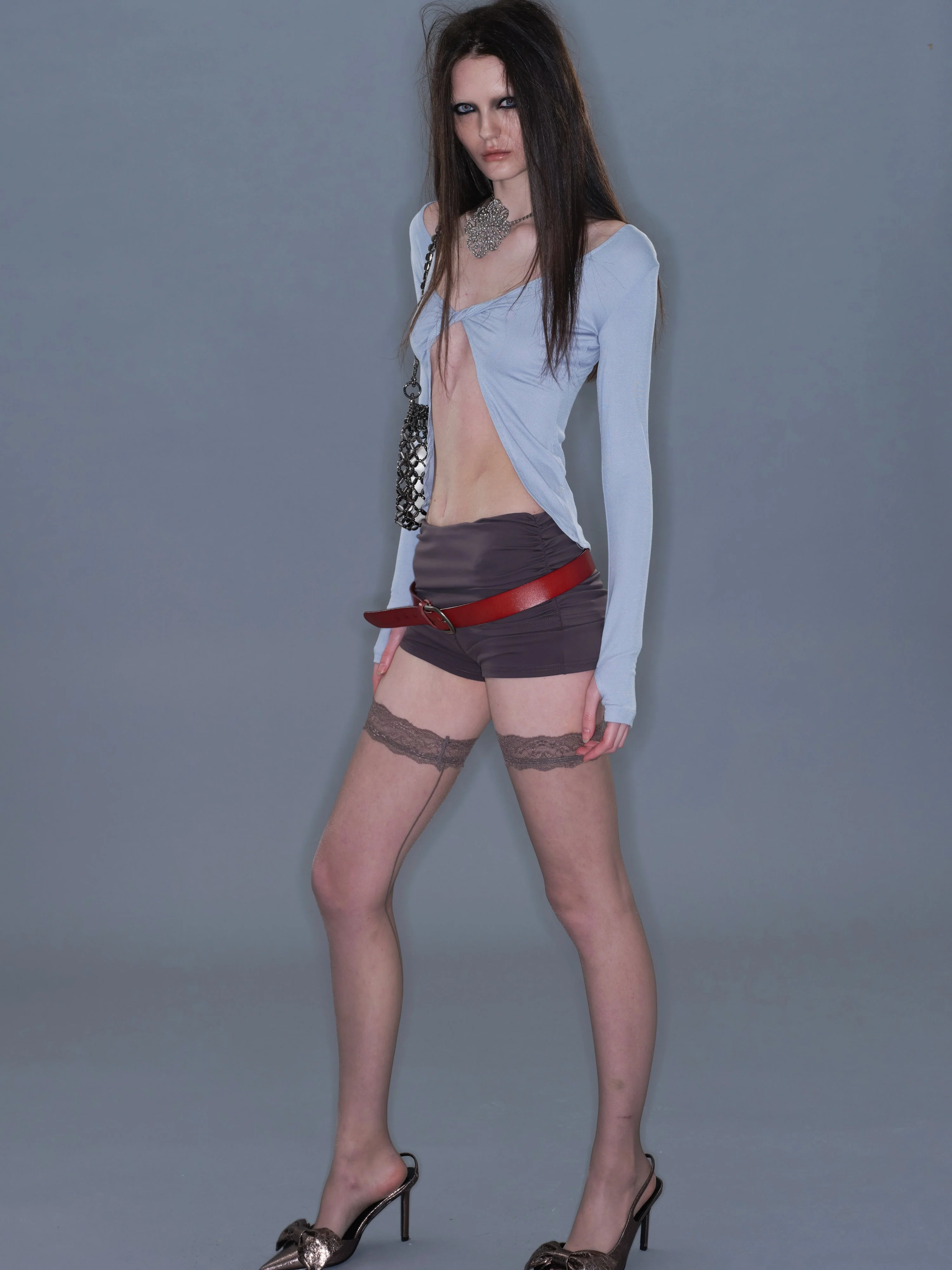 Double Layer Slim Shorts/ Dark Gray - Image 8