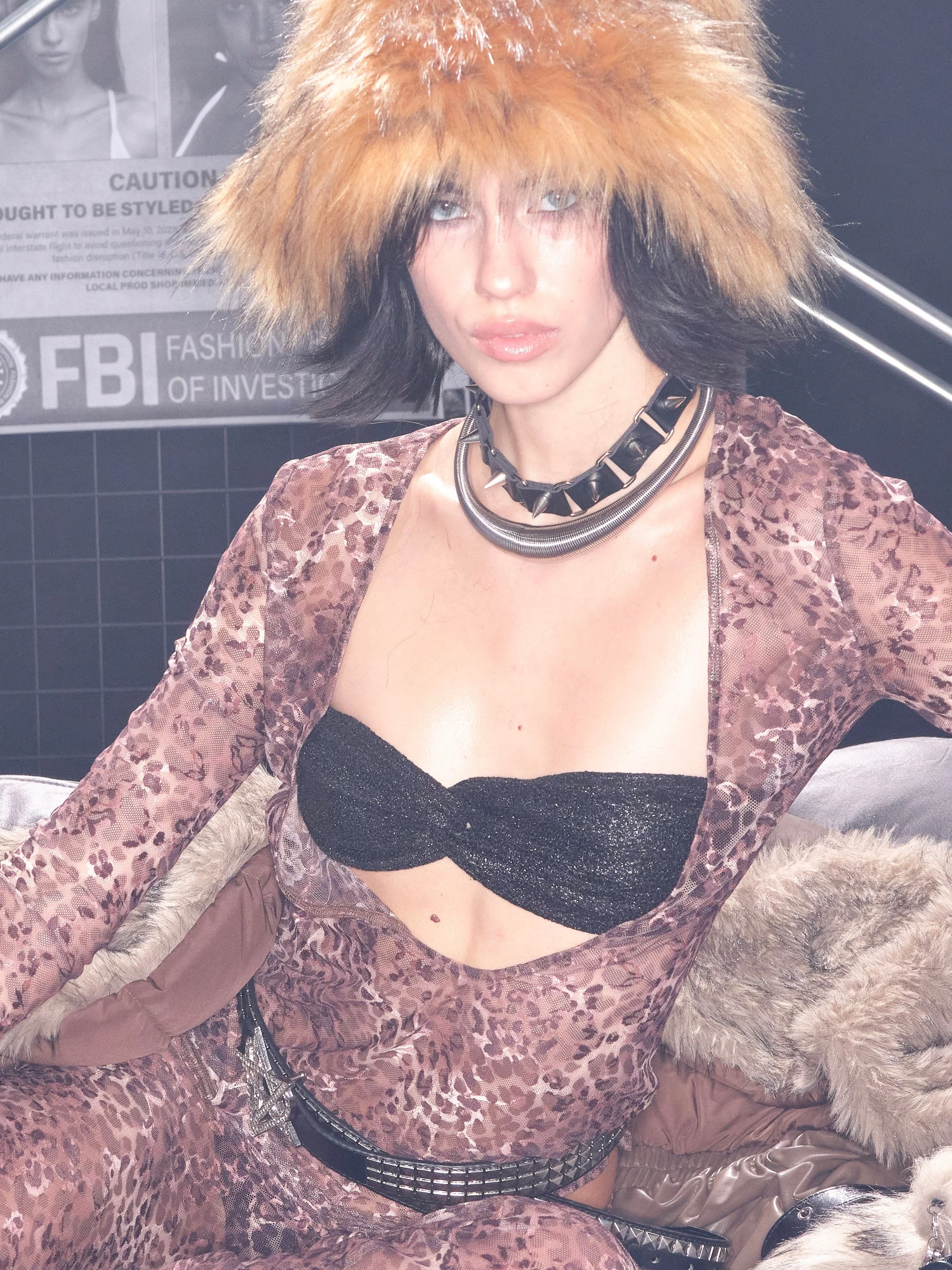 Nadia V-neck Top In Leopard - Image 5