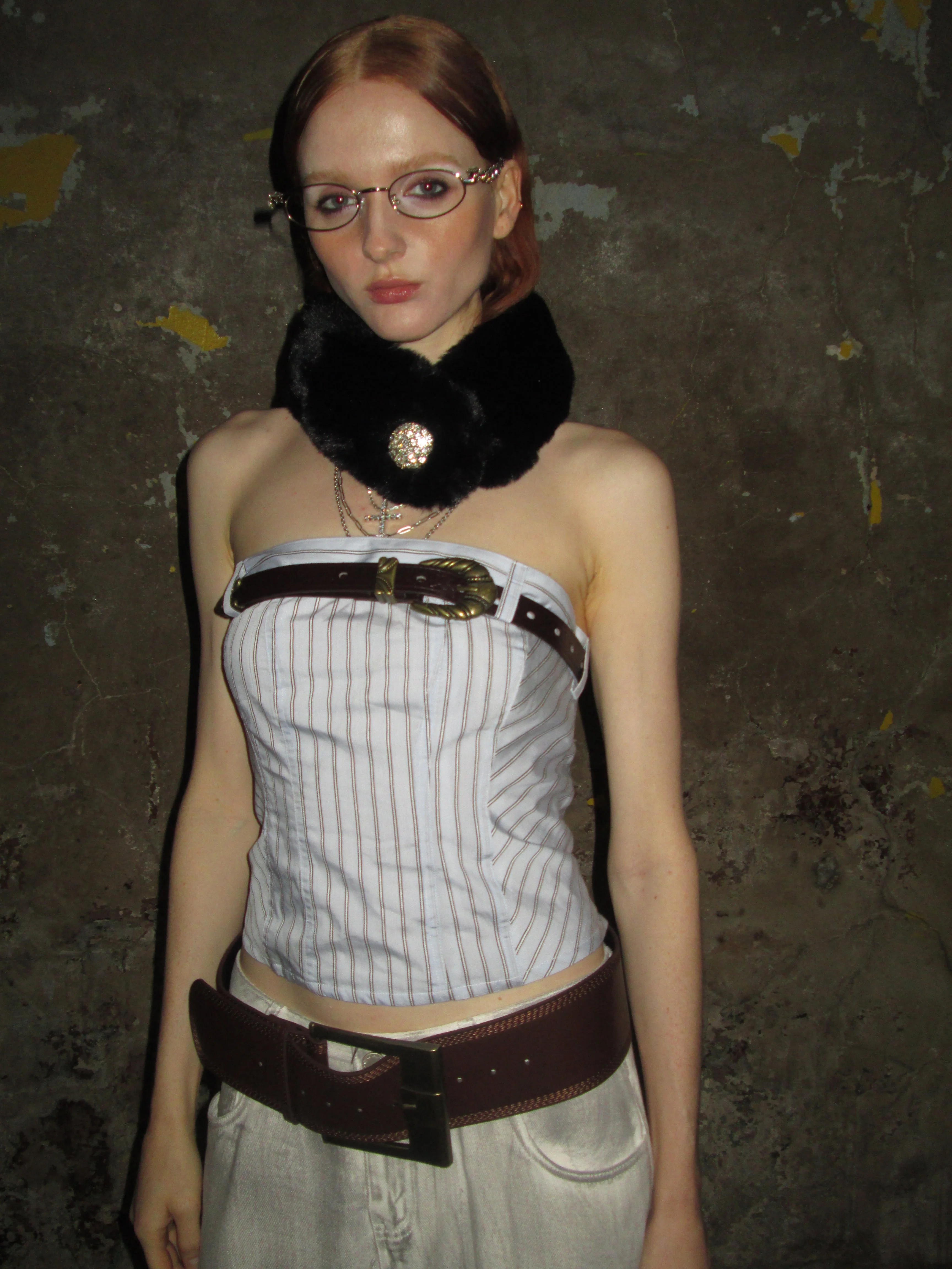 Faux Fur Scarf /Black - Image 3