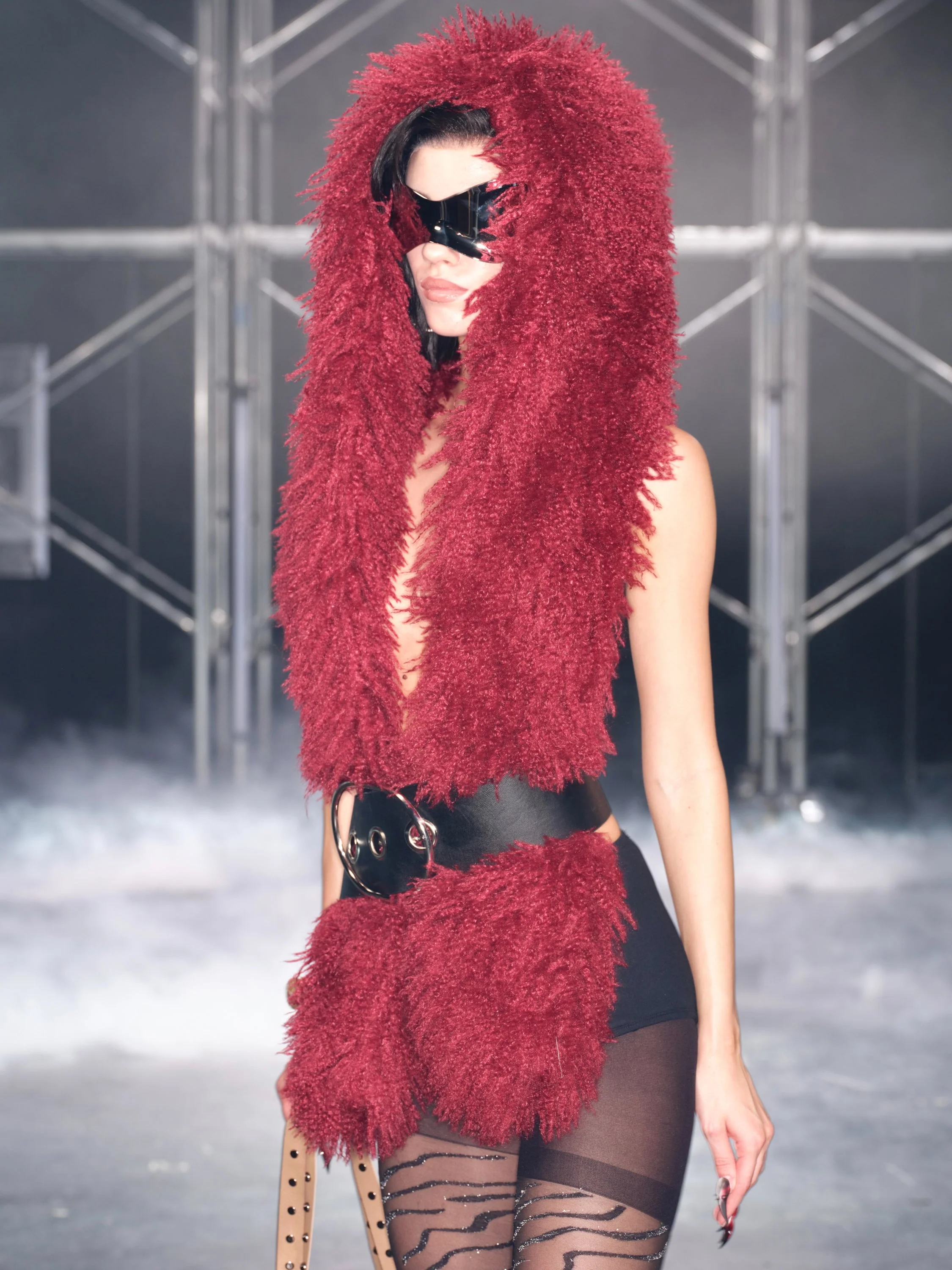Wildfire Hooded Wrap Top Red - Image 9