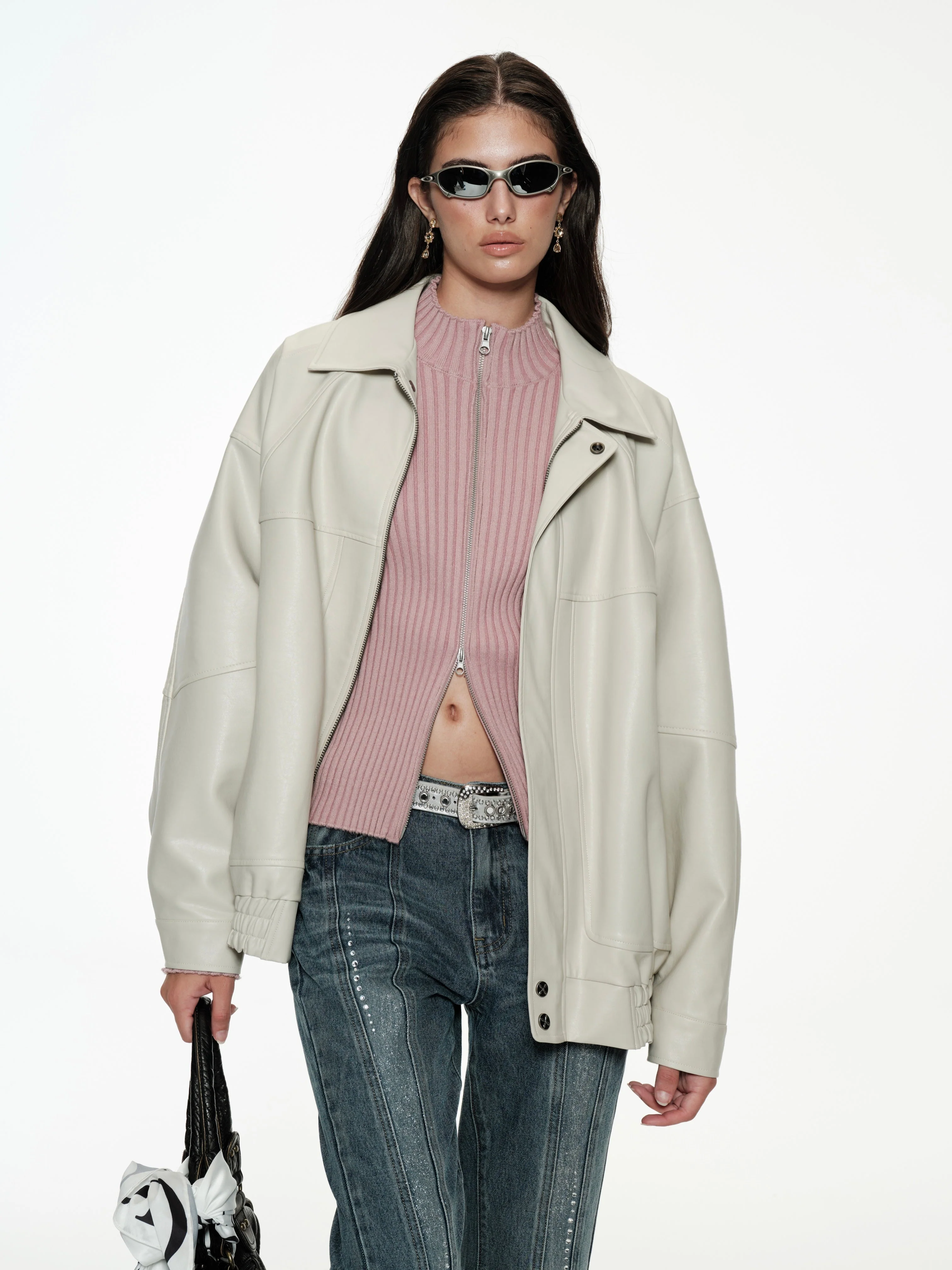 Classic Faux Leather Jacket - Image 4