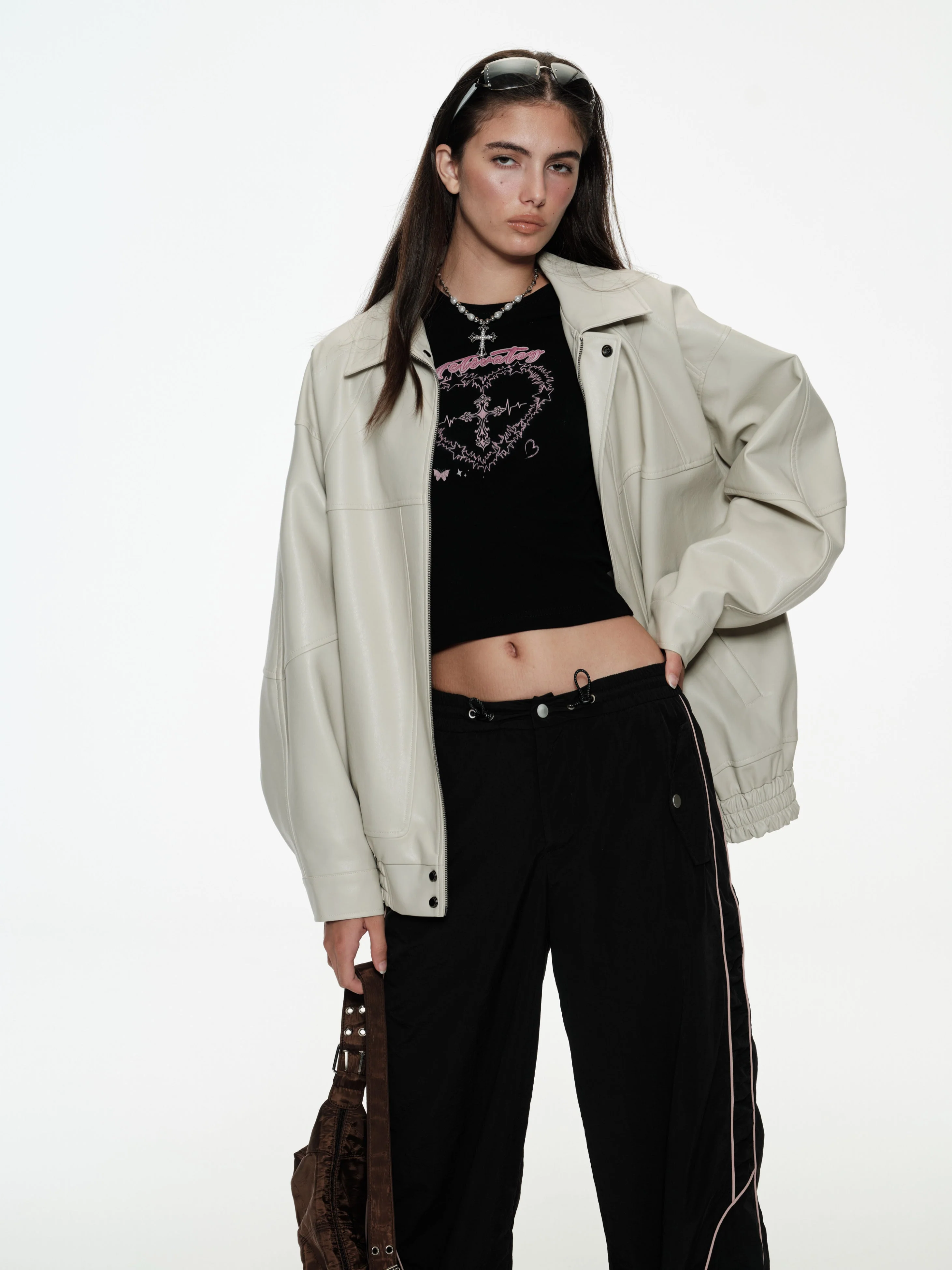 Classic Faux Leather Jacket - Image 6
