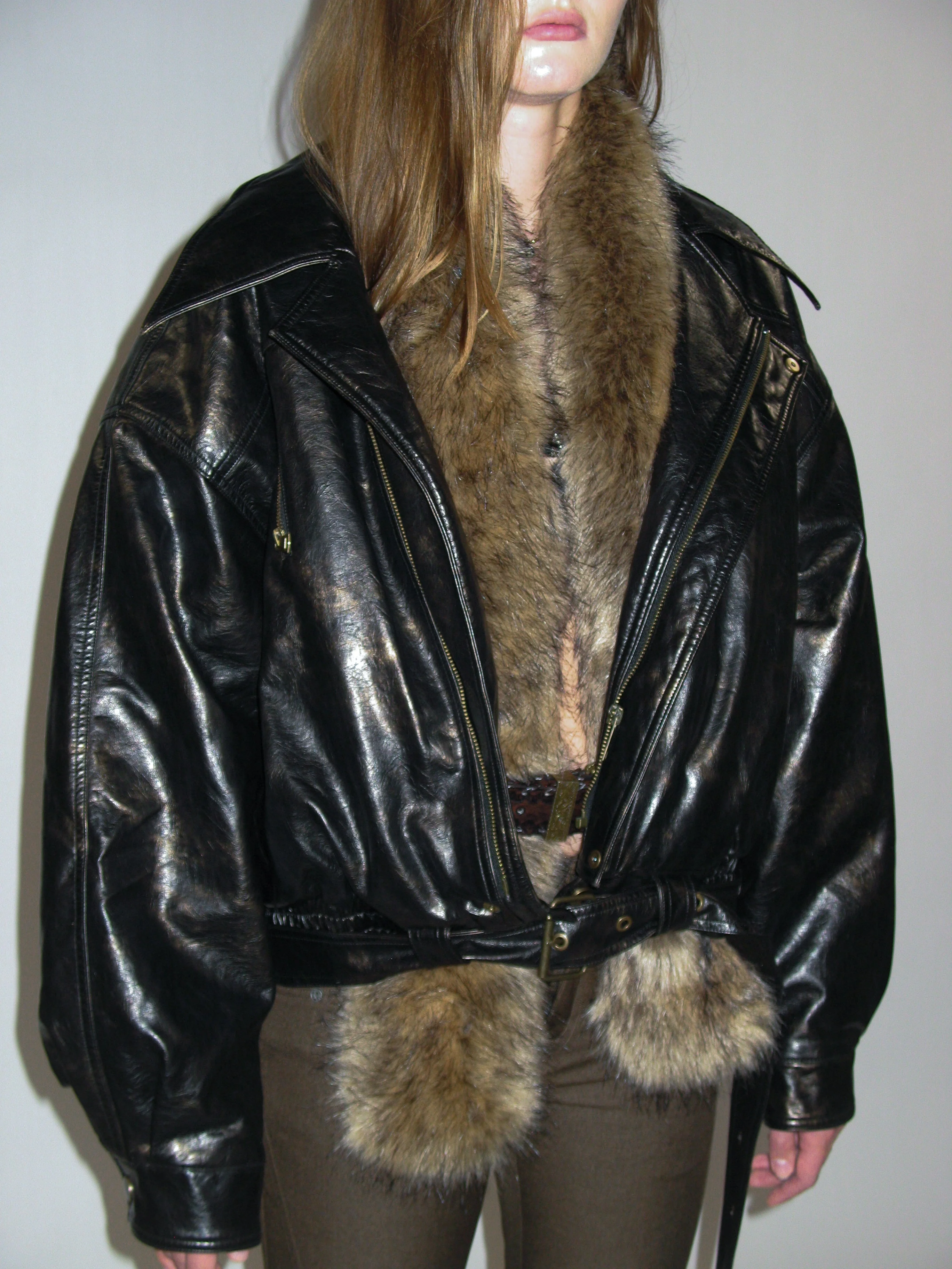 Faux Fur Long Scarf - Image 4