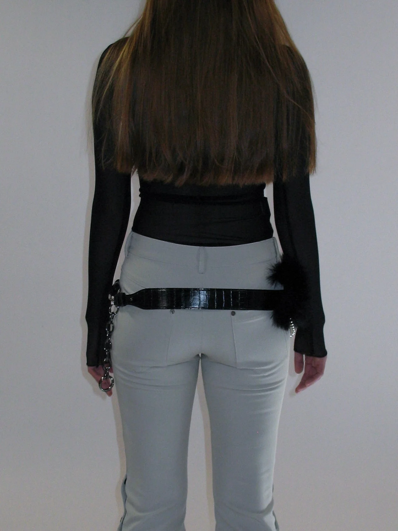Faux Fur Waist Wide Belt - Image 7