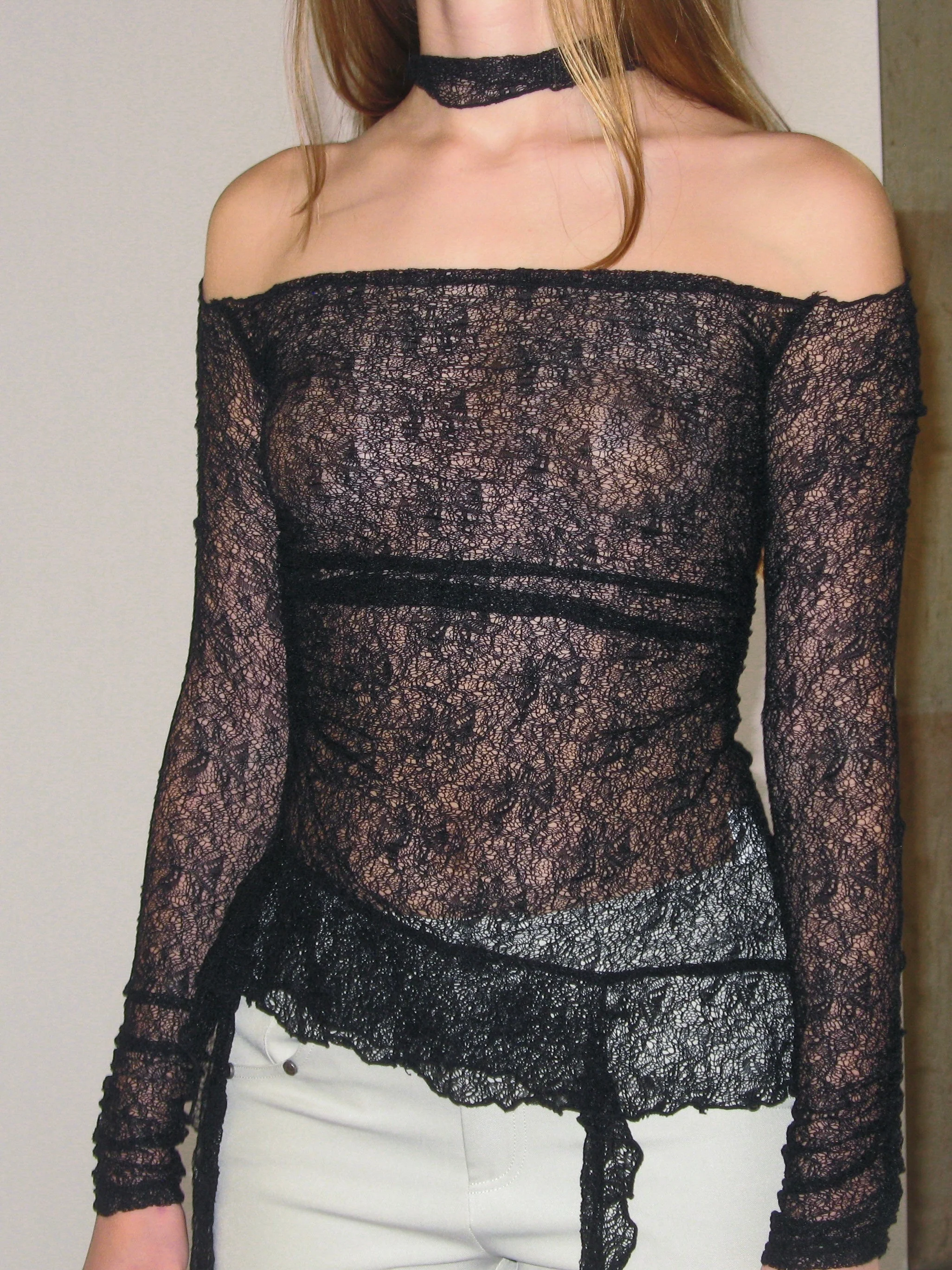 Gossamer Off-Shoulder Sheer Top - Image 8
