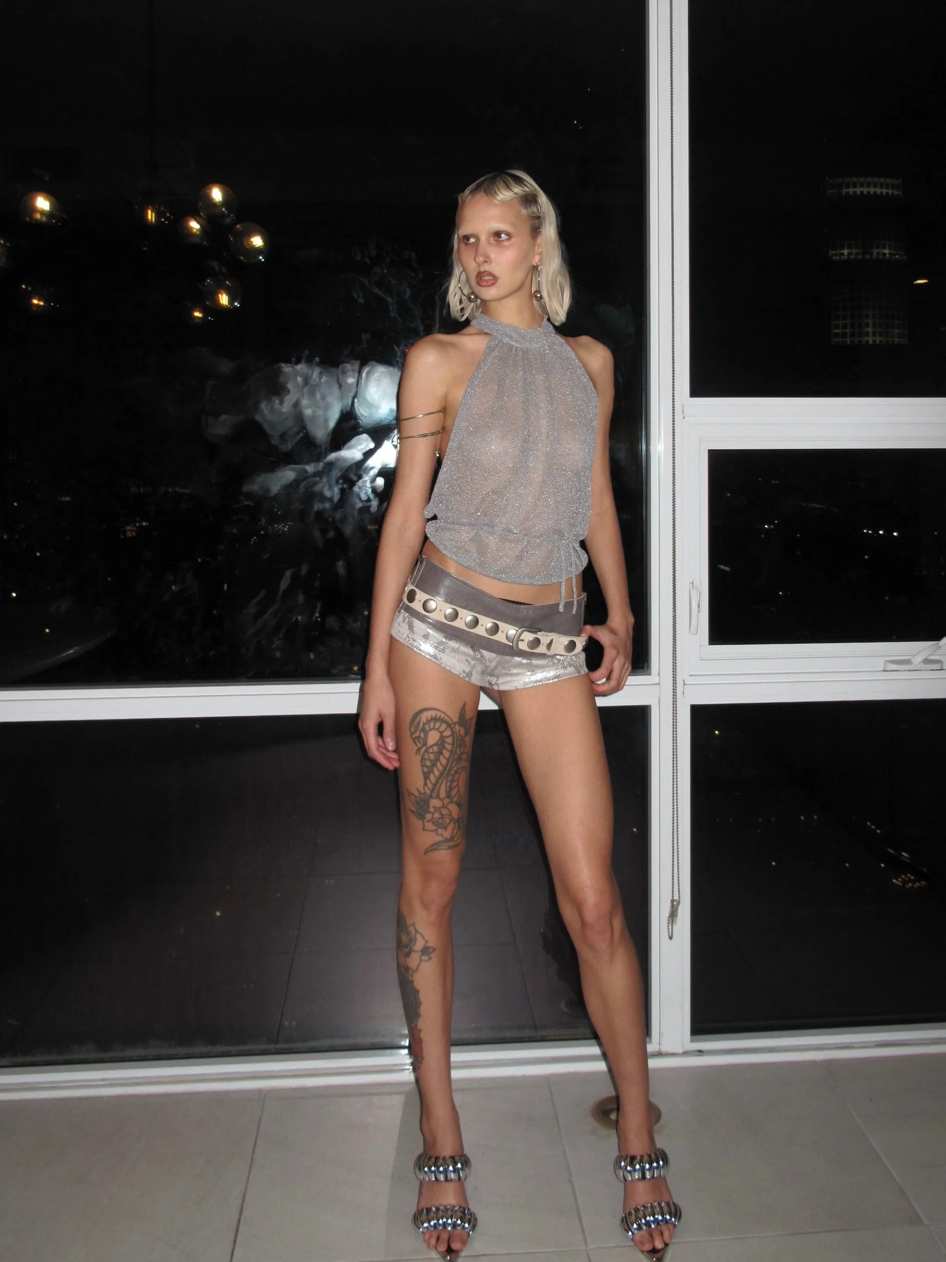 HALO Sheer Halter Backless Top - Image 4