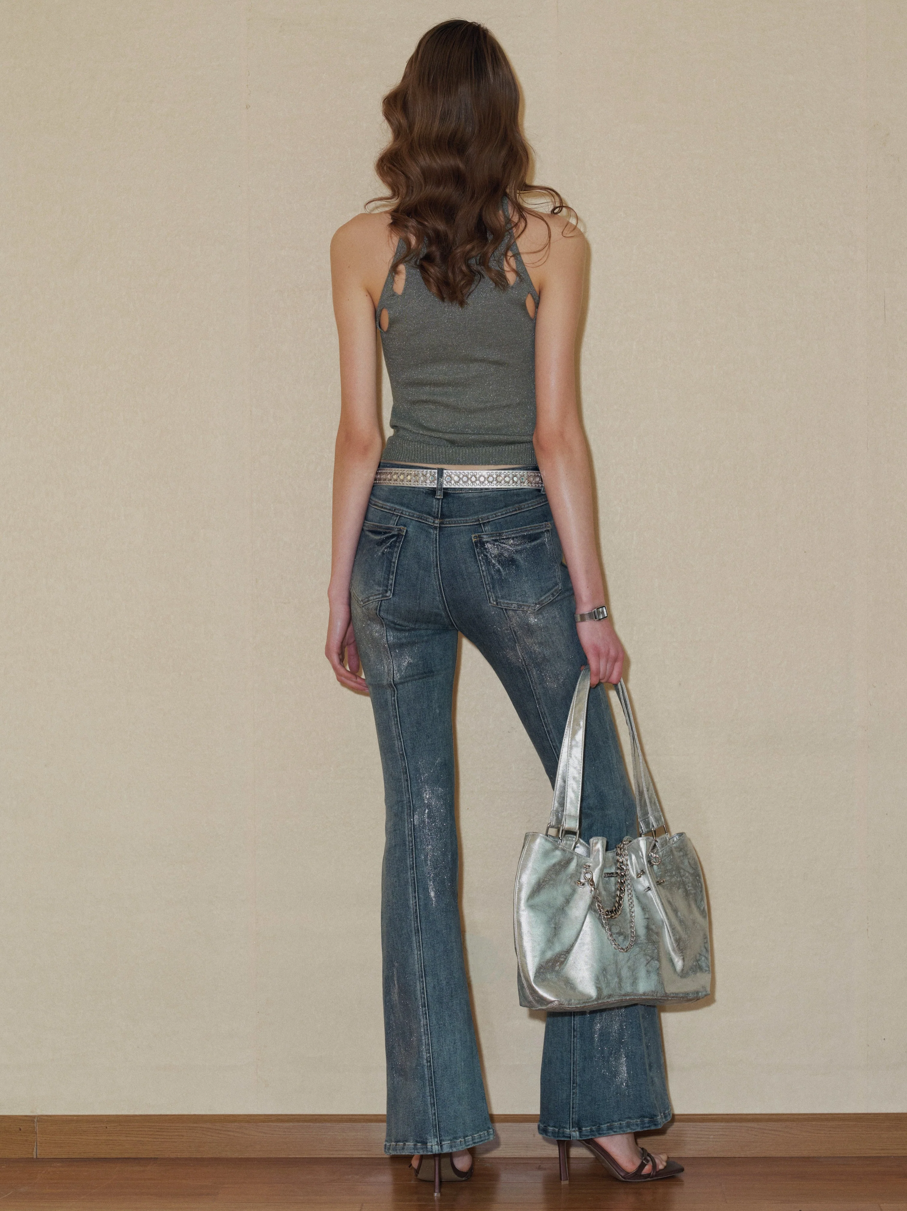 Hollow Out Shoulder-Baring Tank Top - Image 10