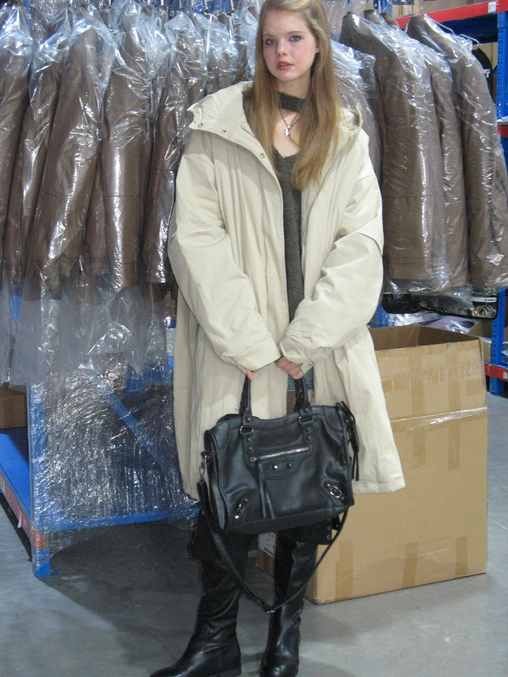 Hooded Long Lightweight Jacket - Image 4