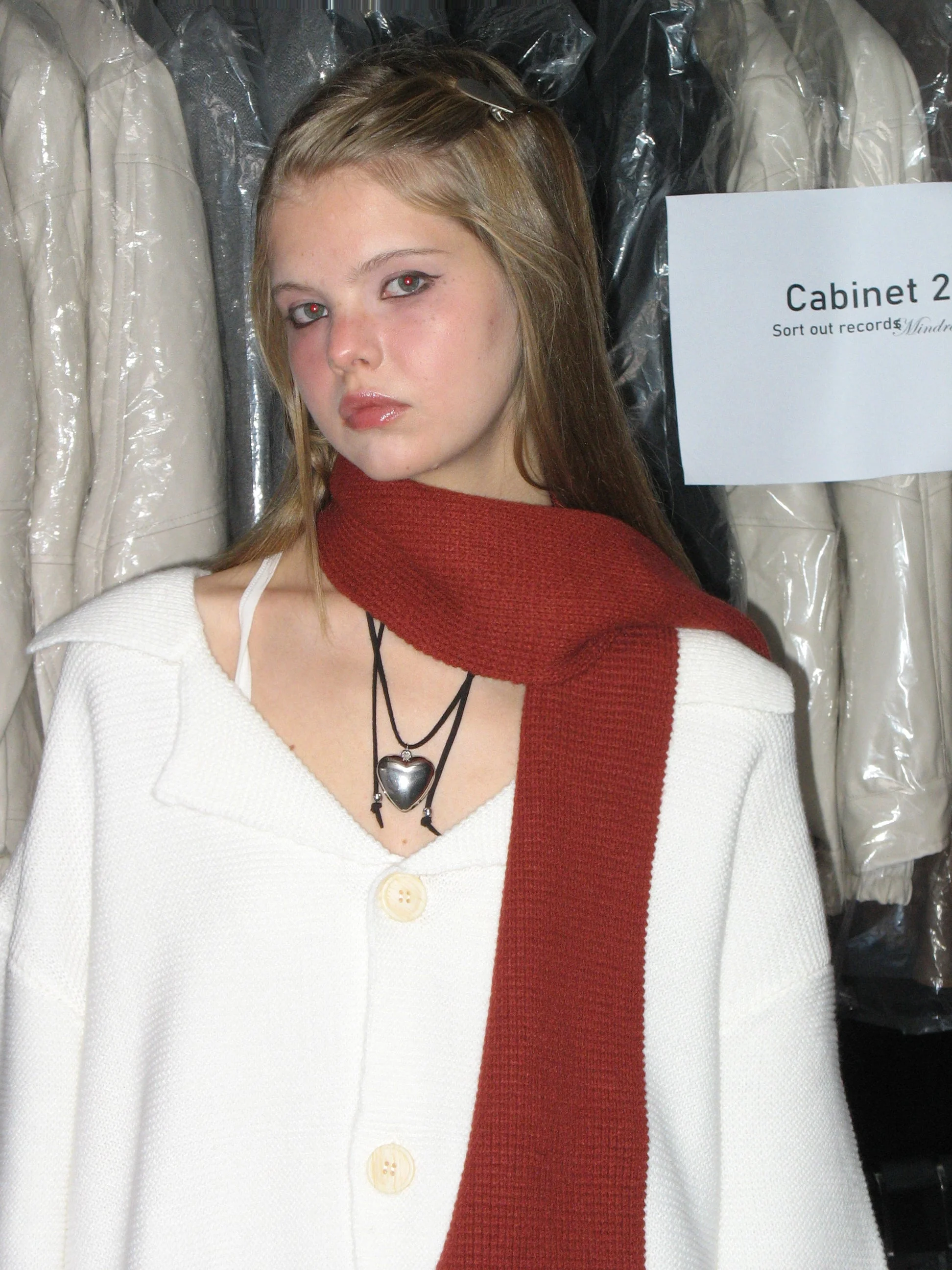 Red Knit Scarf - Image 7