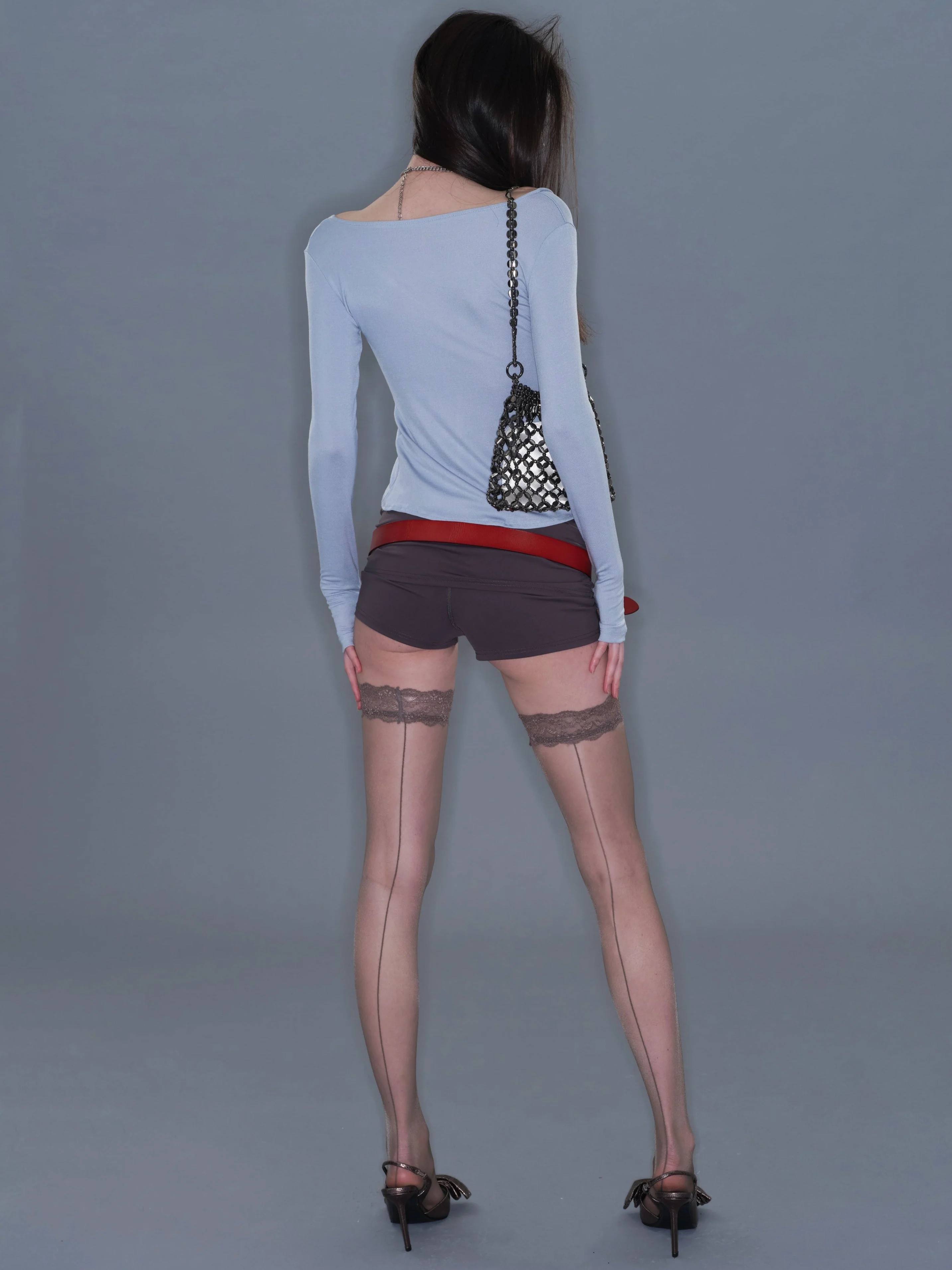 Lace Top Over Knee Transparent Stockings - Image 9