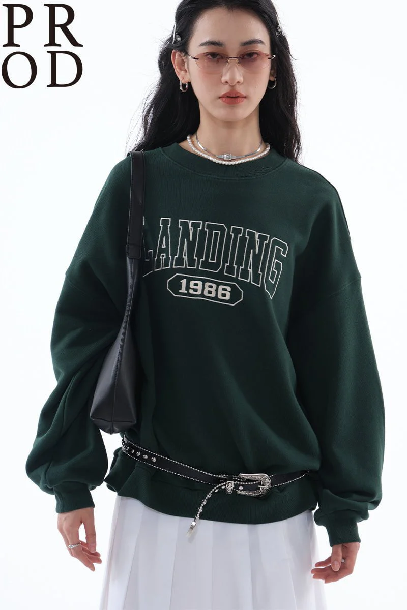 Loose Fit Landing 1986 Crewneck / Green