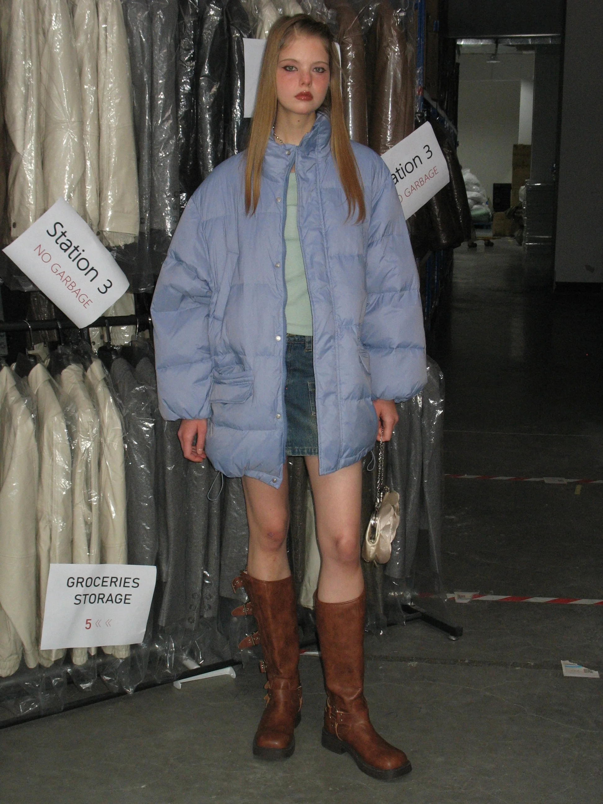 Light Blue Down Jacket - Image 3
