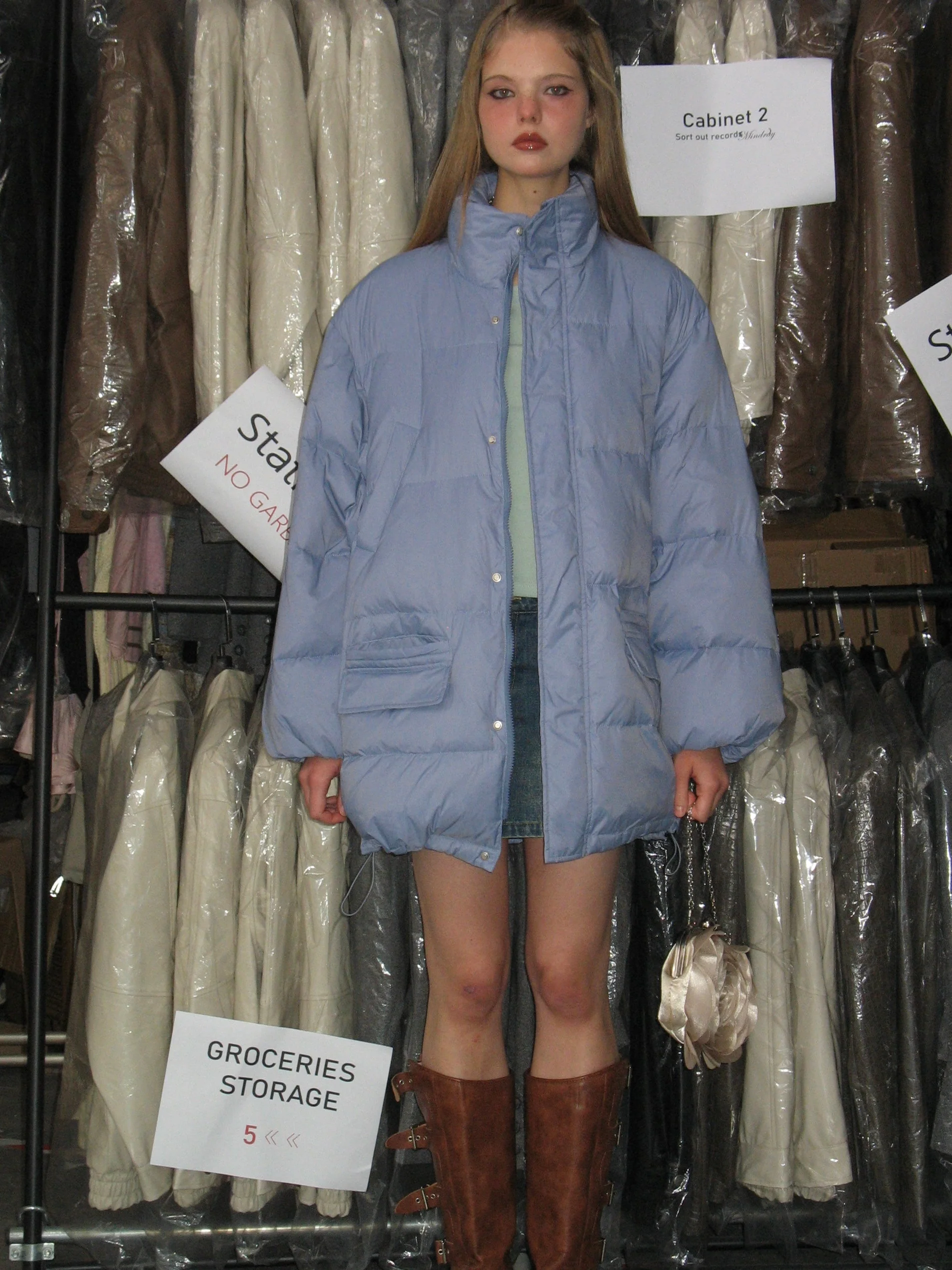 Light Blue Down Jacket - Image 4