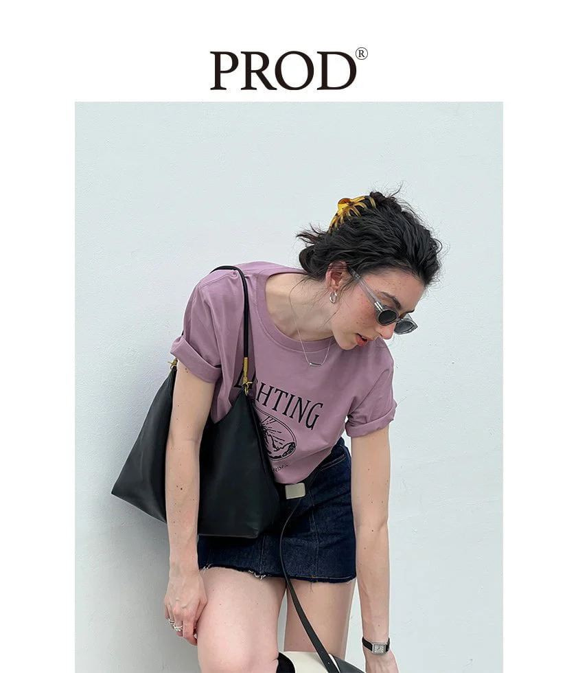Lighting Basic Short Sleeve T-Shirt / Mauve - Image 8