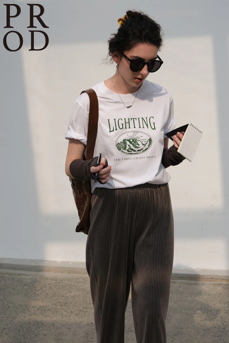 Lighting Basic Short Sleeve T-Shirt / White - Image 3