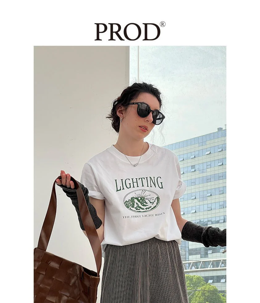 Lighting Basic Short Sleeve T-Shirt / White - Image 9