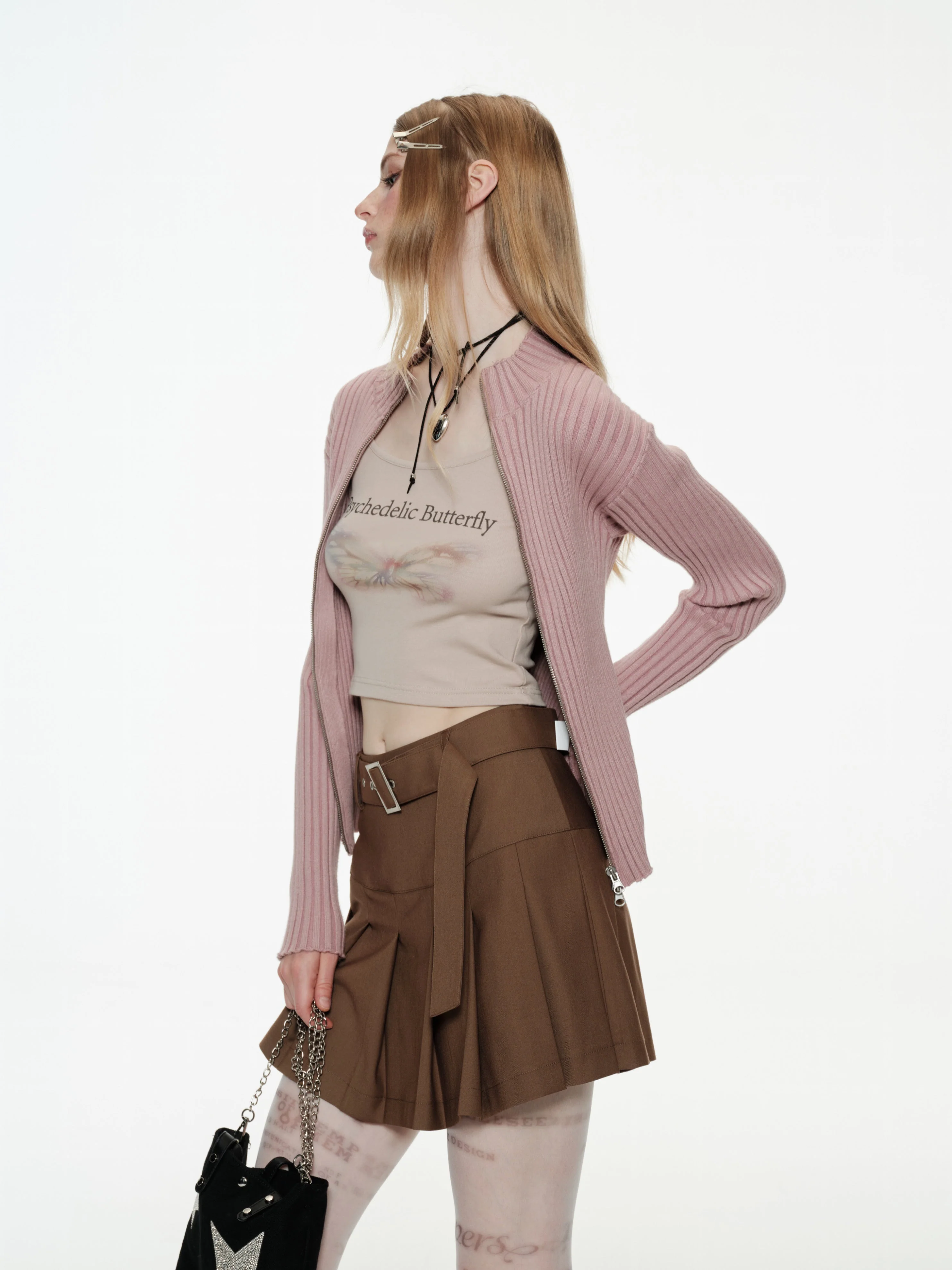 Mini Skirt With Belt - Image 4