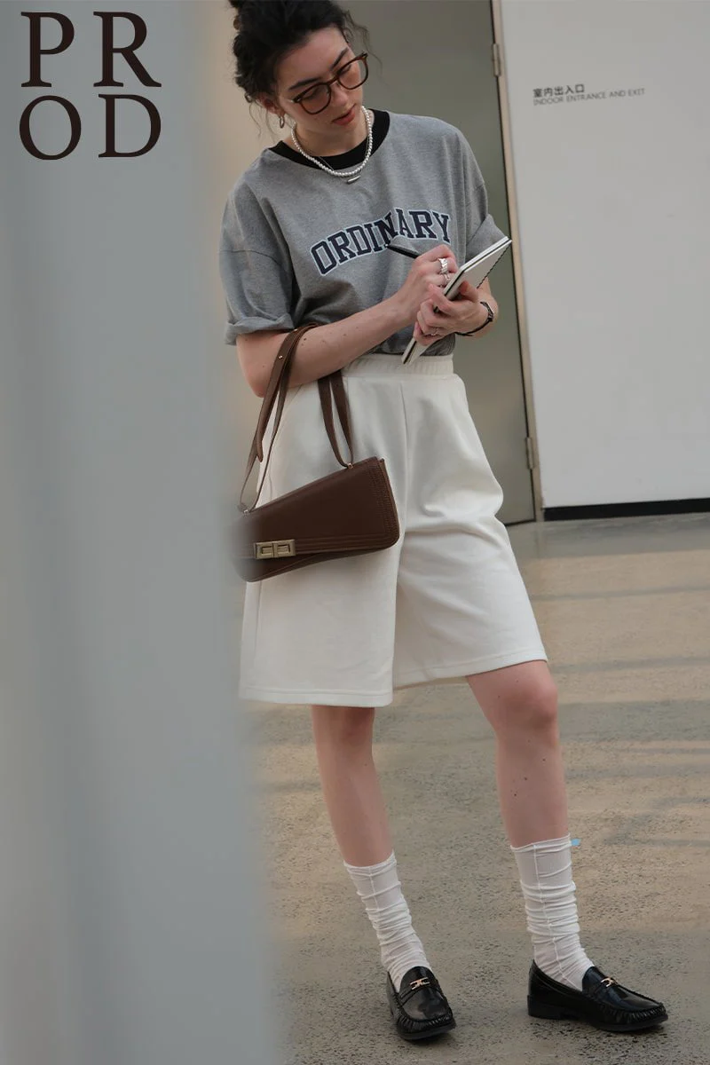 Ordinary Oversized Short Sleeve T-Shirt / Gray Black - Image 6