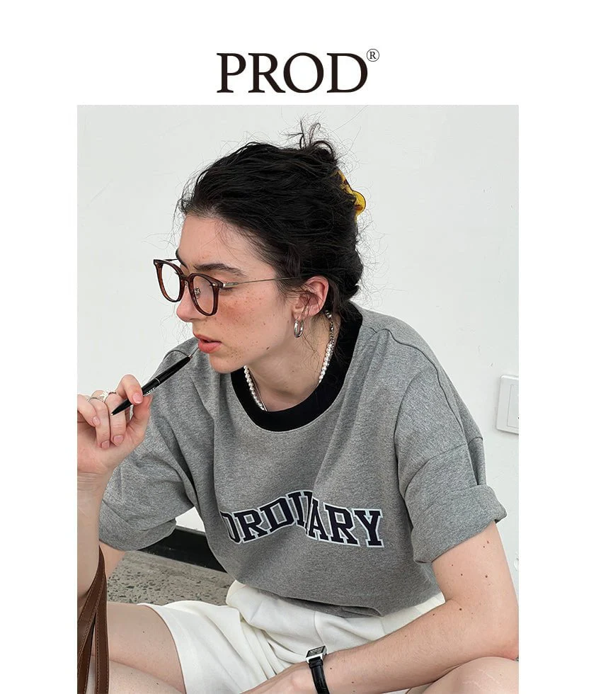 Ordinary Oversized Short Sleeve T-Shirt / Gray Black - Image 8