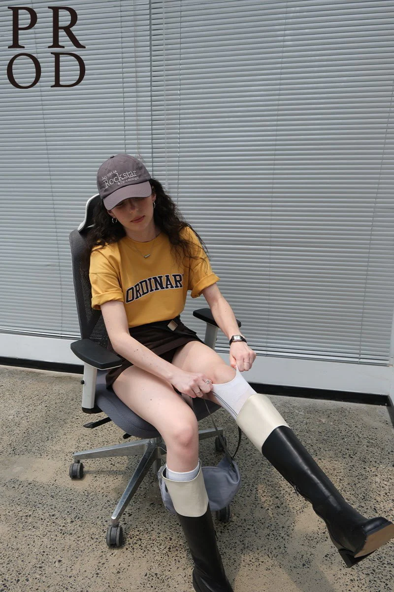 Ordinary Graphic Oversized Short Sleeve T-Shirt / Yellow - Image 5