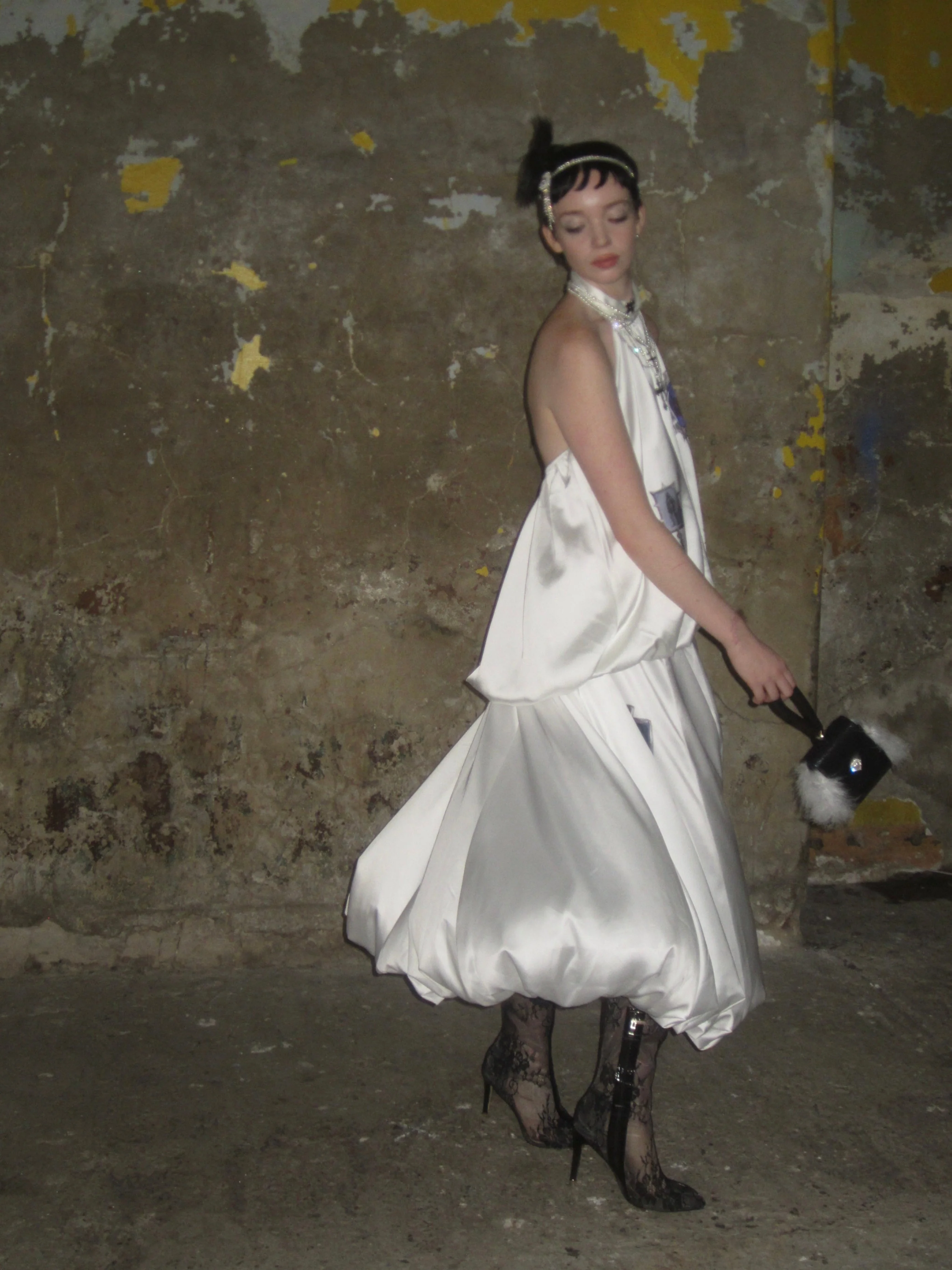 Printed Satin Midi Puff Skirt - Image 7
