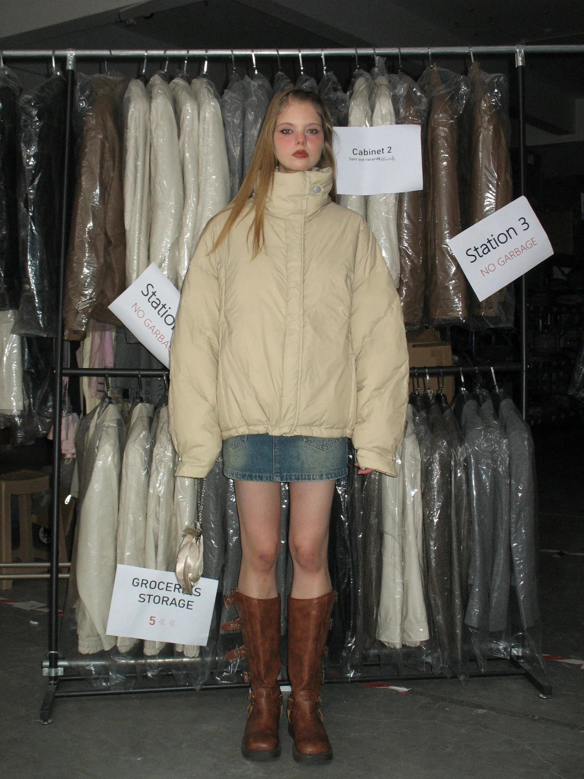 Puffer High Collar Down Jacket - Image 7