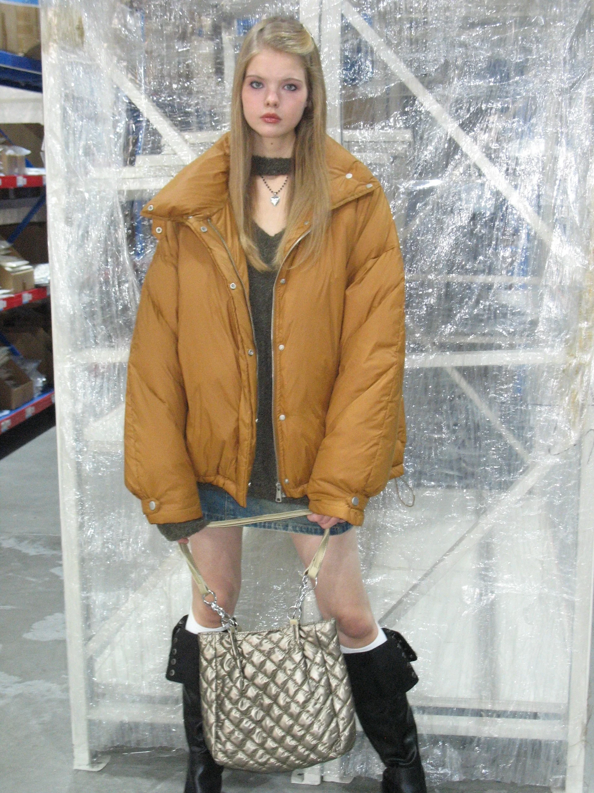 Yellow Puffer Down Jacket - Image 2