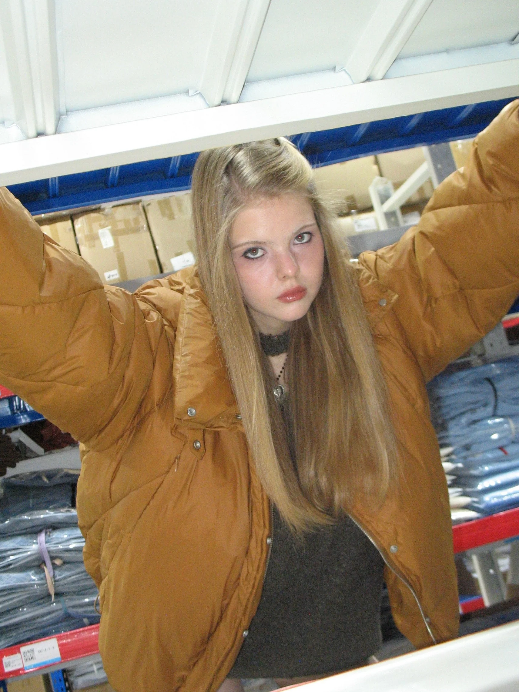 Yellow Puffer Down Jacket - Image 3