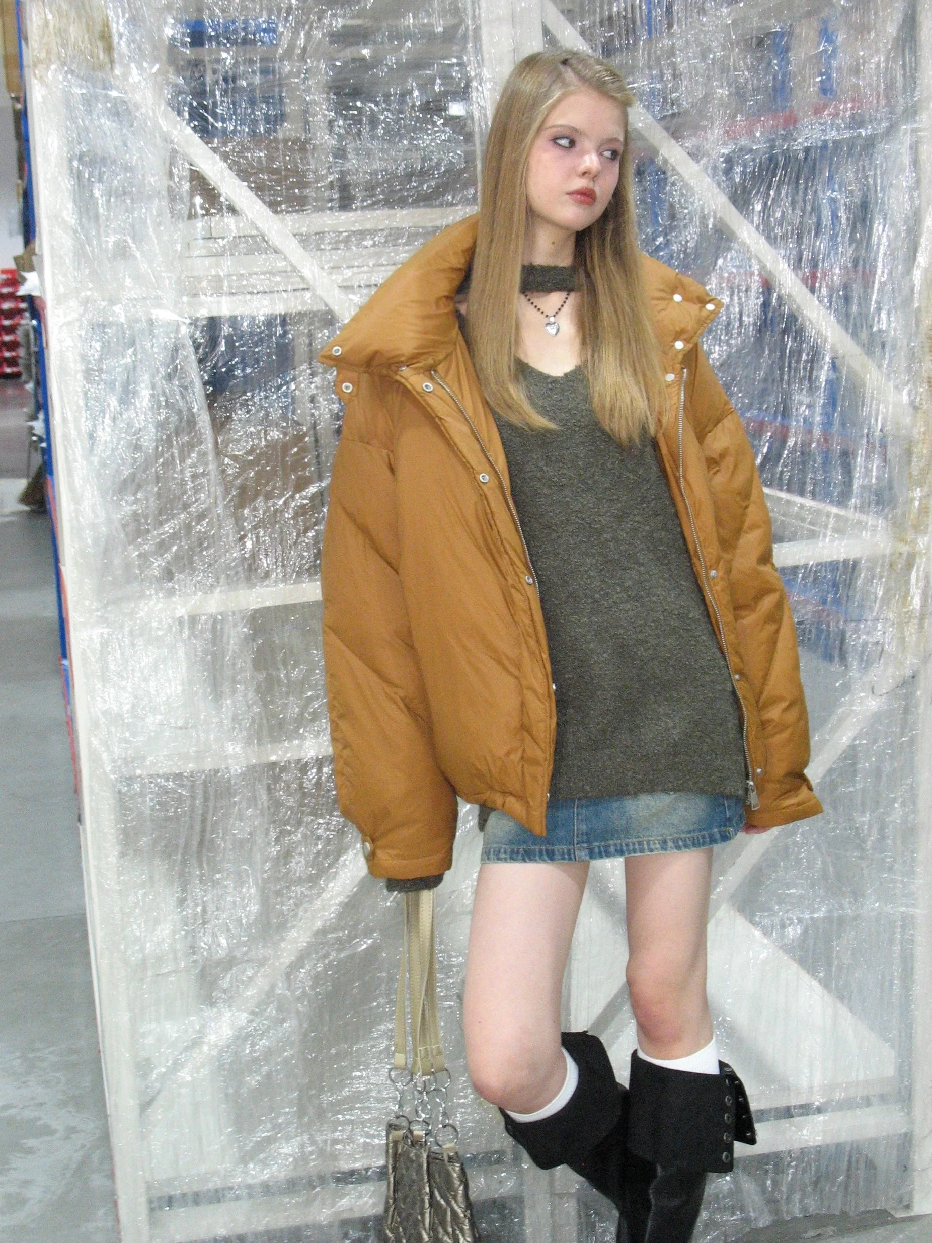 Yellow Puffer Down Jacket - Image 8