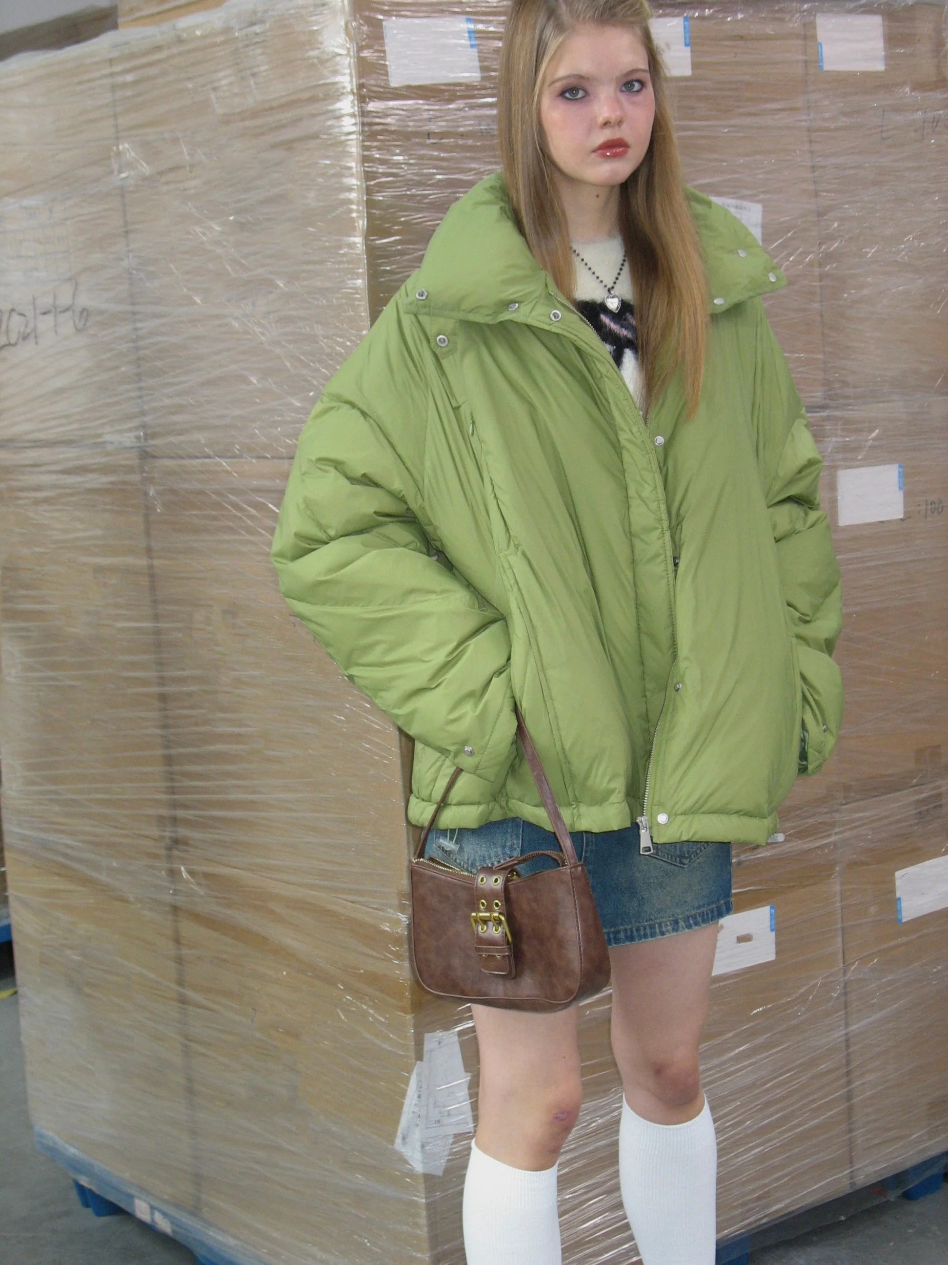 Green Puffer Down Jacket
