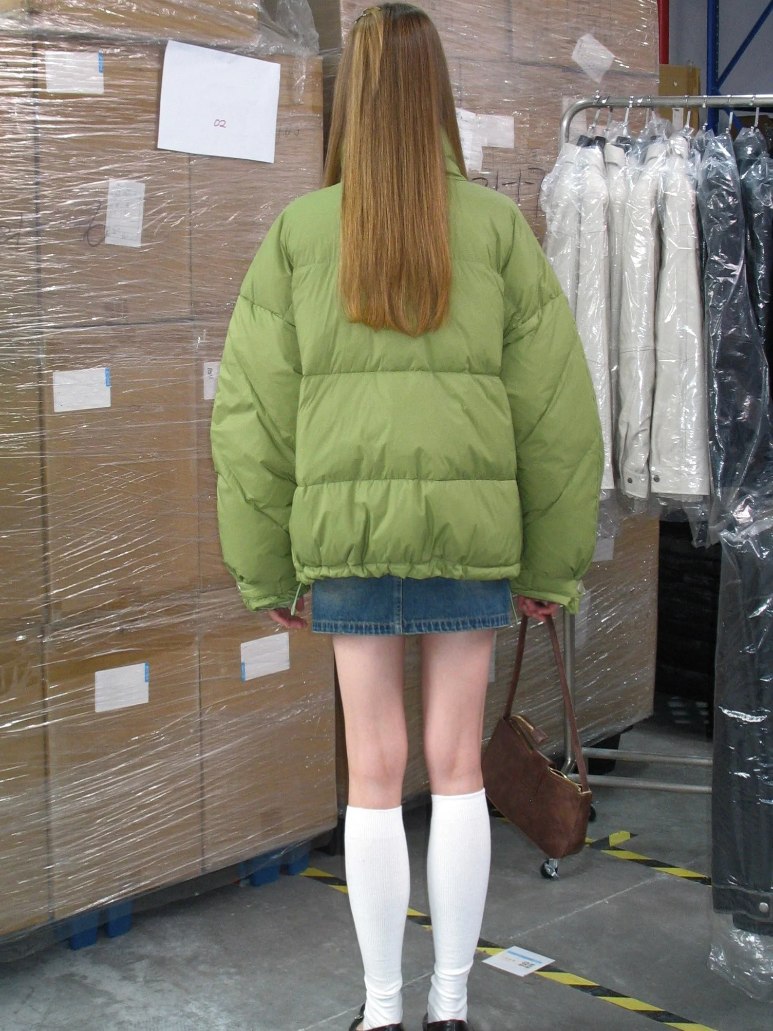 Green Puffer Down Jacket - Image 6