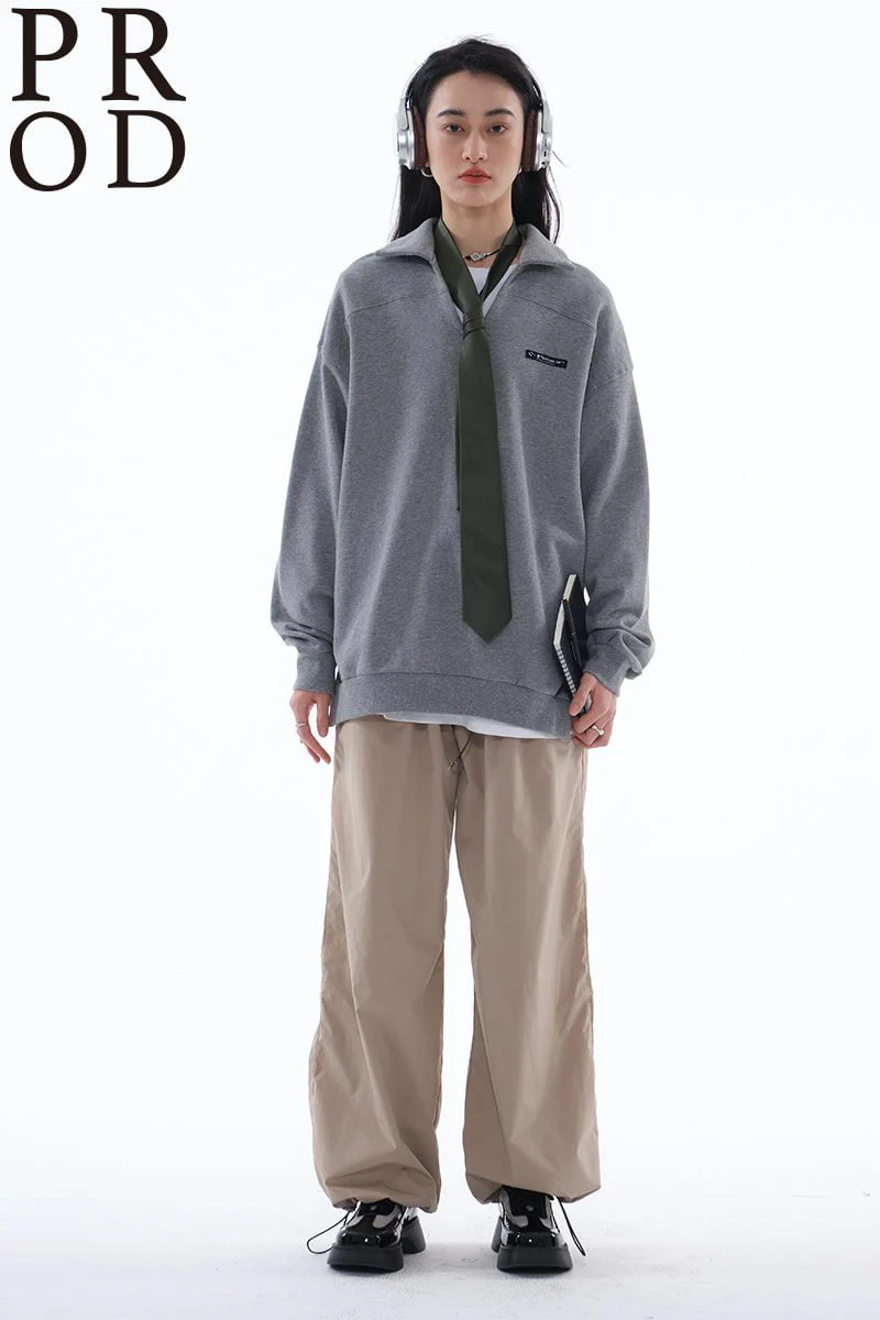 Regular Fit Collared Jumper / Gray - Image 3