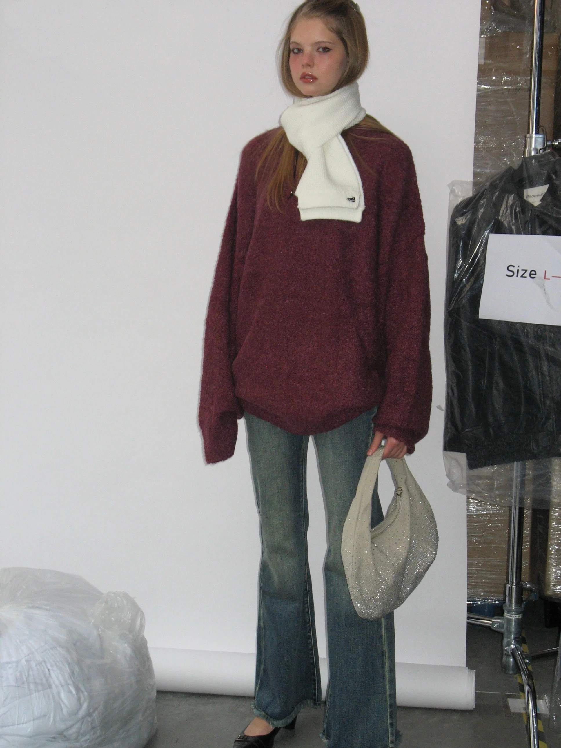 White Knit Scarf - Image 2