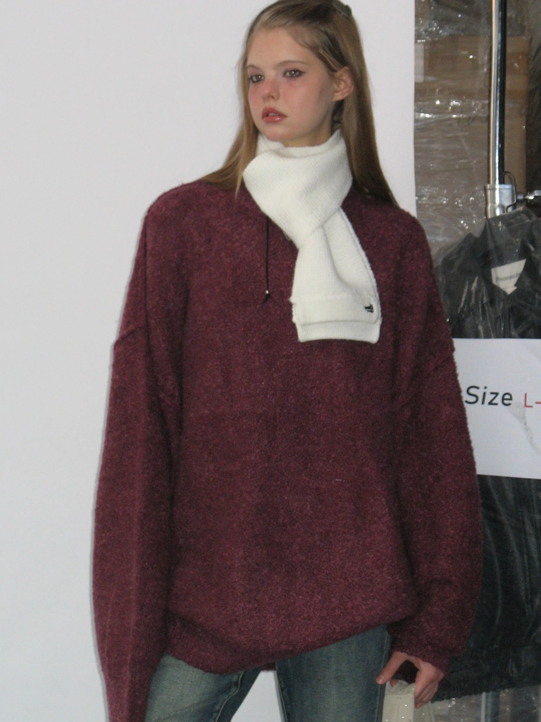 White Knit Scarf - Image 4
