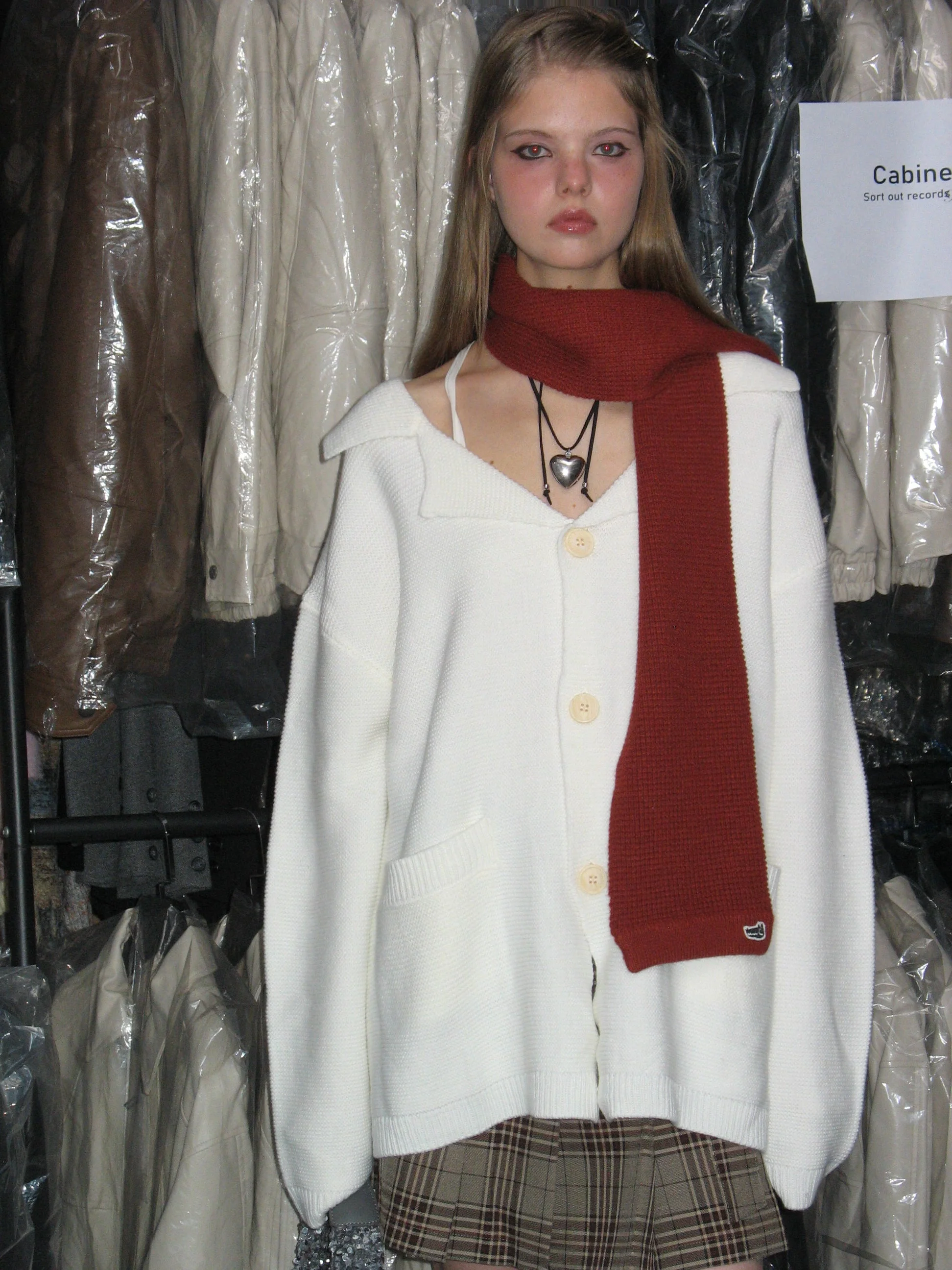 White Knit Scarf - Image 8