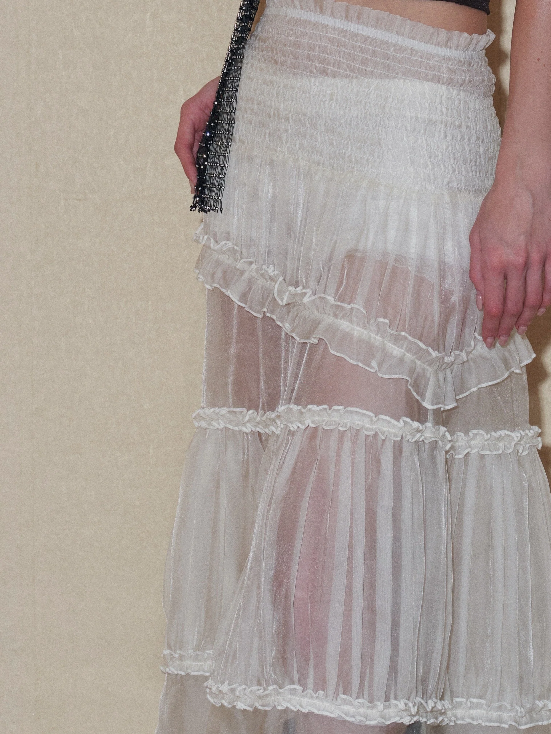 Semi-sheer Tiered Skirt(With Lace Shorts) - Image 5
