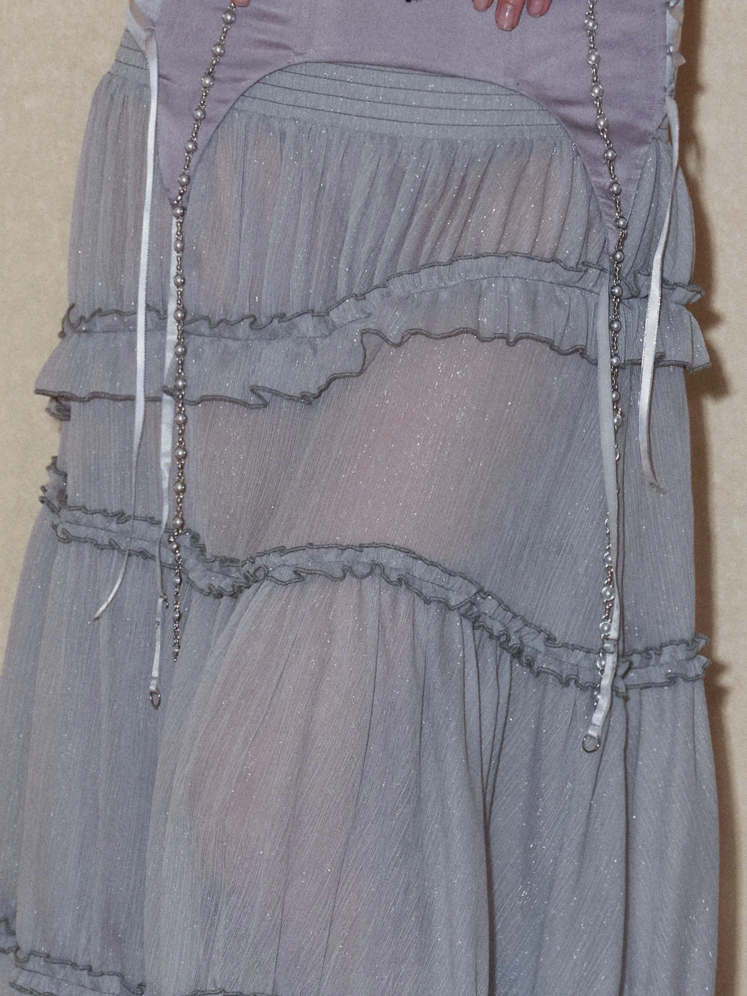 Semi-sheer Tiered Skirt(With Lace Shorts) - Image 10
