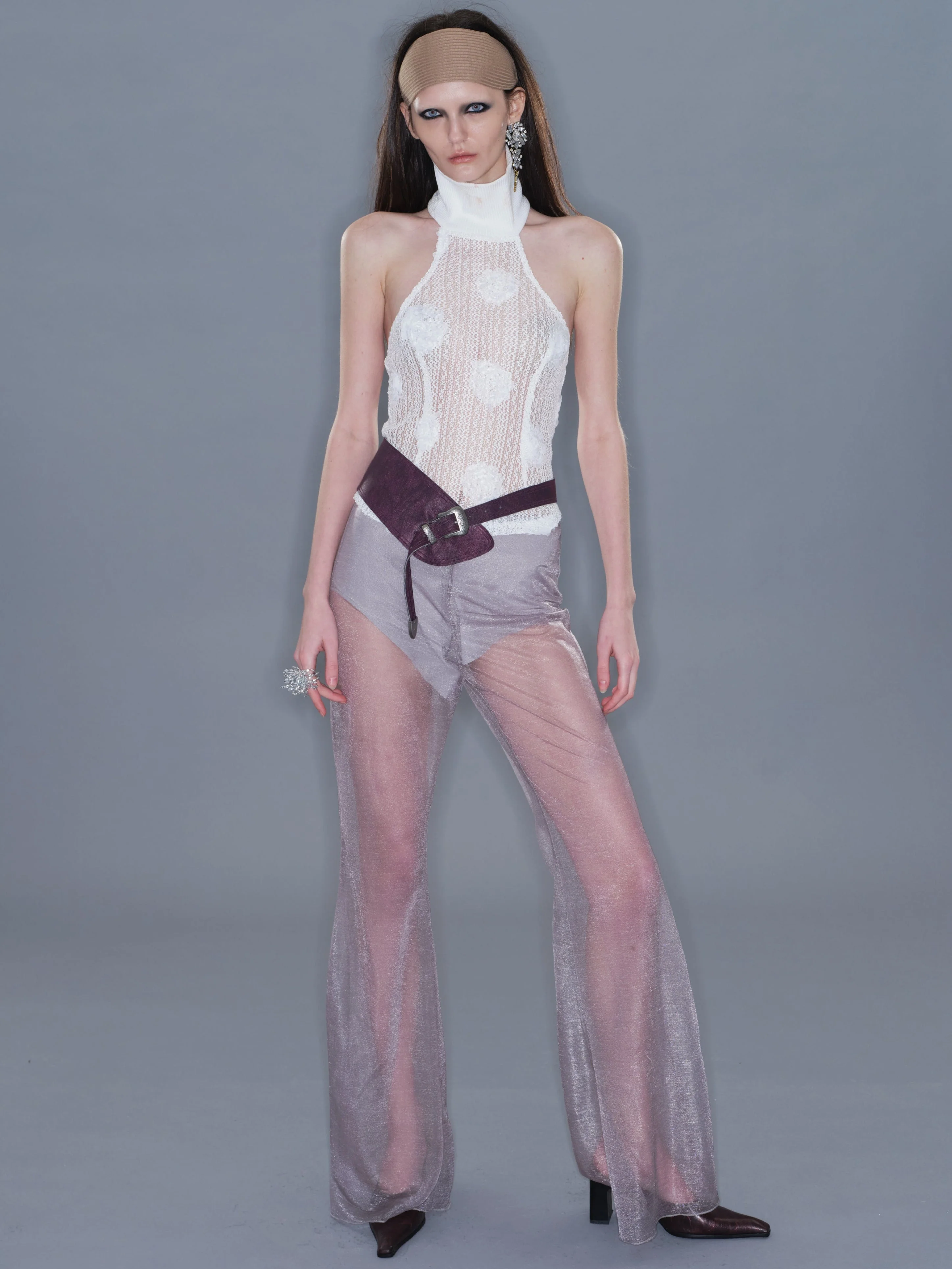 Sheer Casual Flared Pants - Image 9