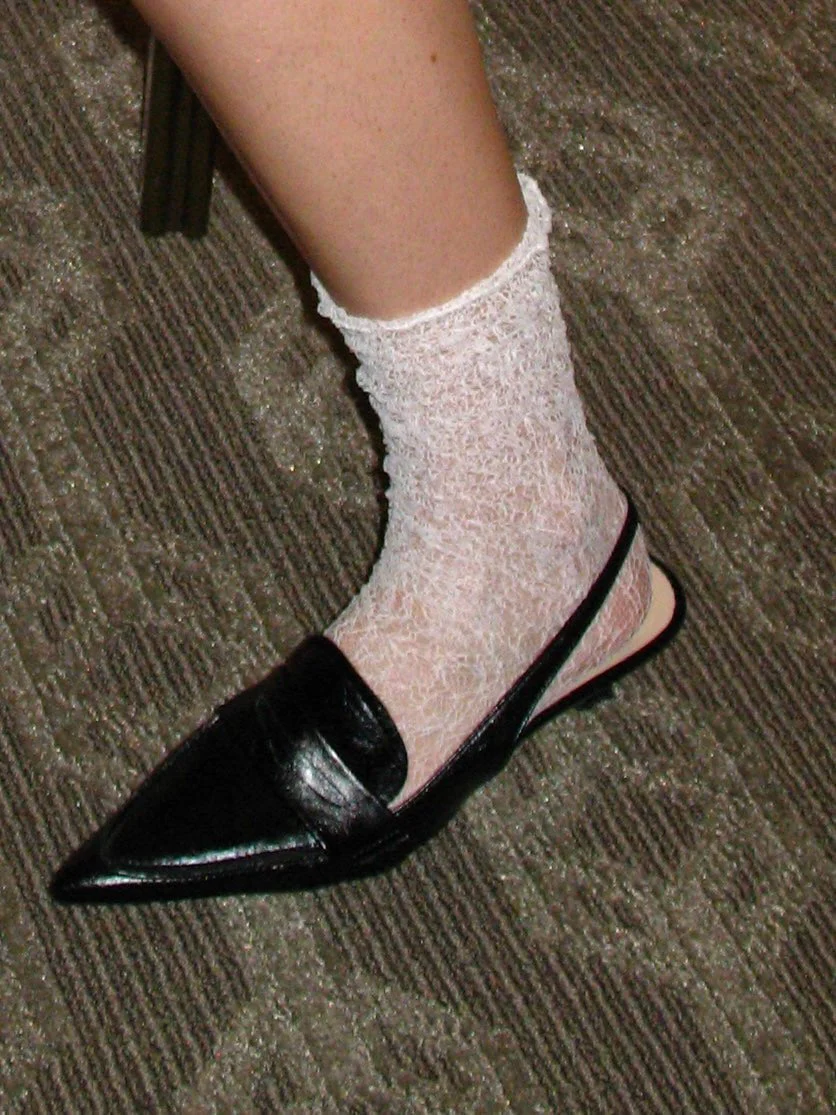Sheer Mesh Lace Scrunch Socks - Image 6