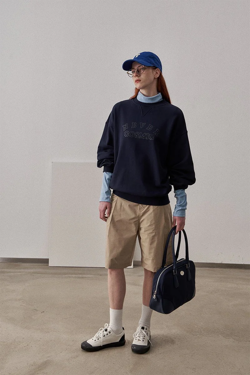 Small Fit Never Cosmic Sweatshirt / Navy Blue - Image 5