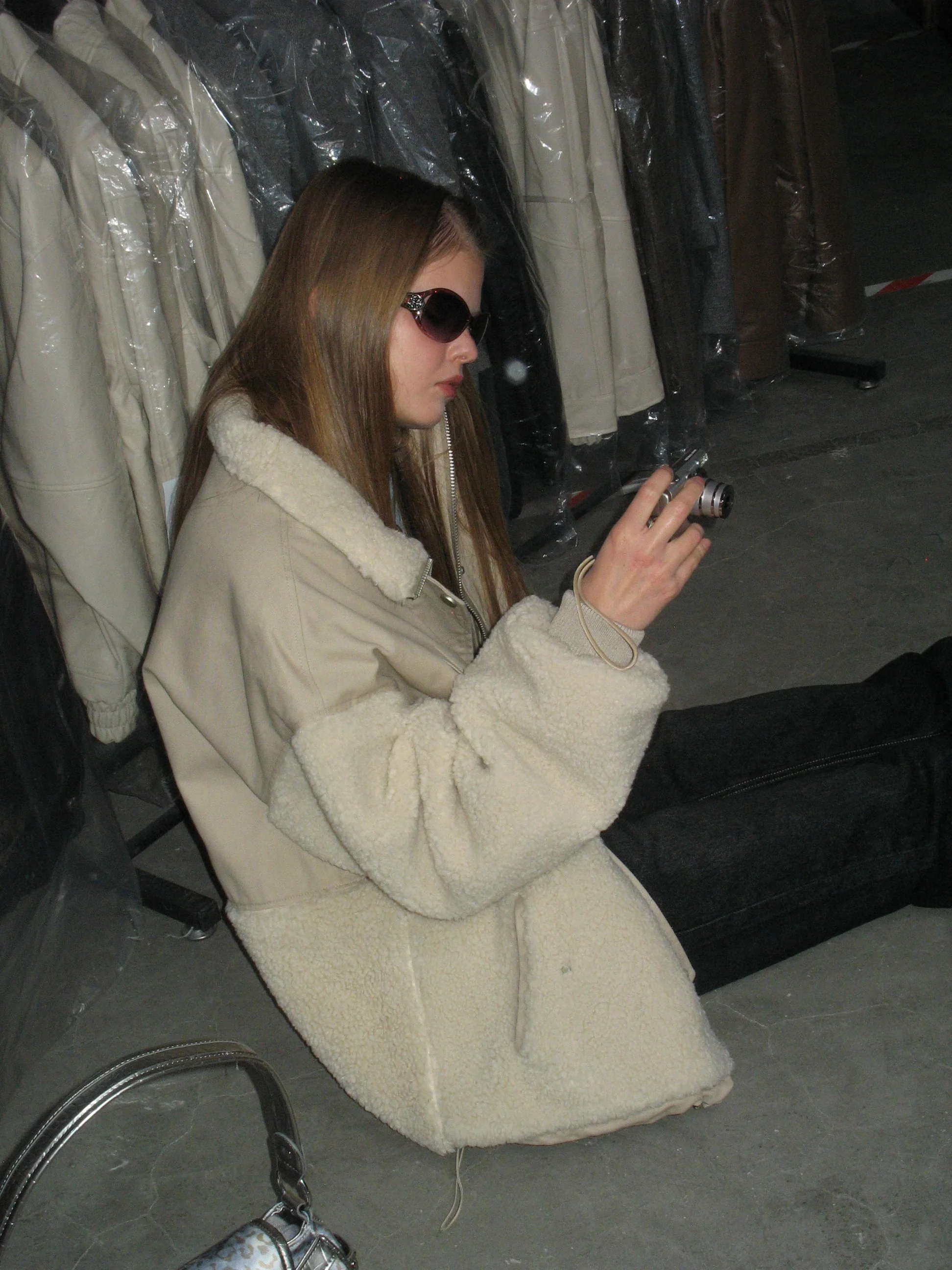 Splice Faux Lambswool Coat - Image 3
