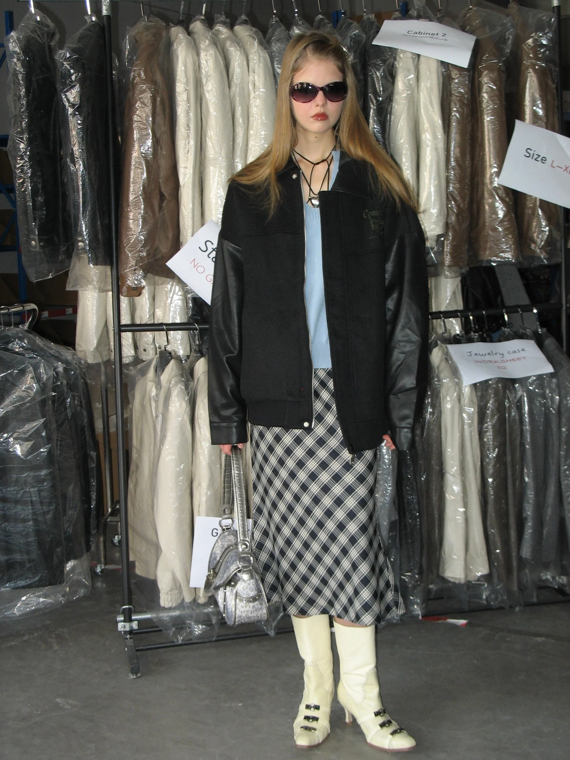 Spliced Faux leather Jacket - Image 8